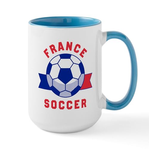 White/Blue Inside - France Soccer Mugs