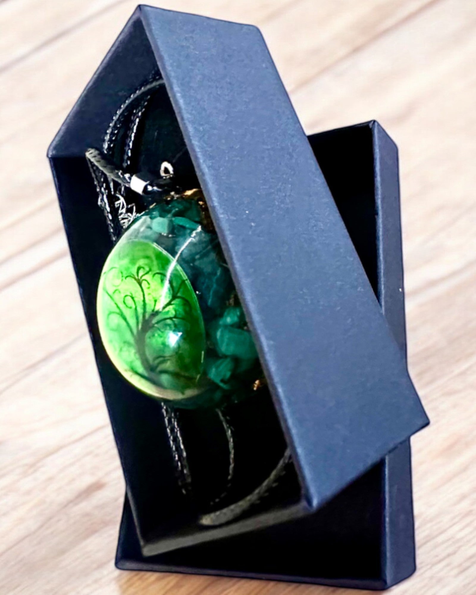 Malachite Amulet of Life Necklace - Personalized Engraved Pendant for Protection & Good Fortune | Spiritual Jewelry Gift for Women, Men | Perfect for Meditation, Energy Healing & Special Occasions