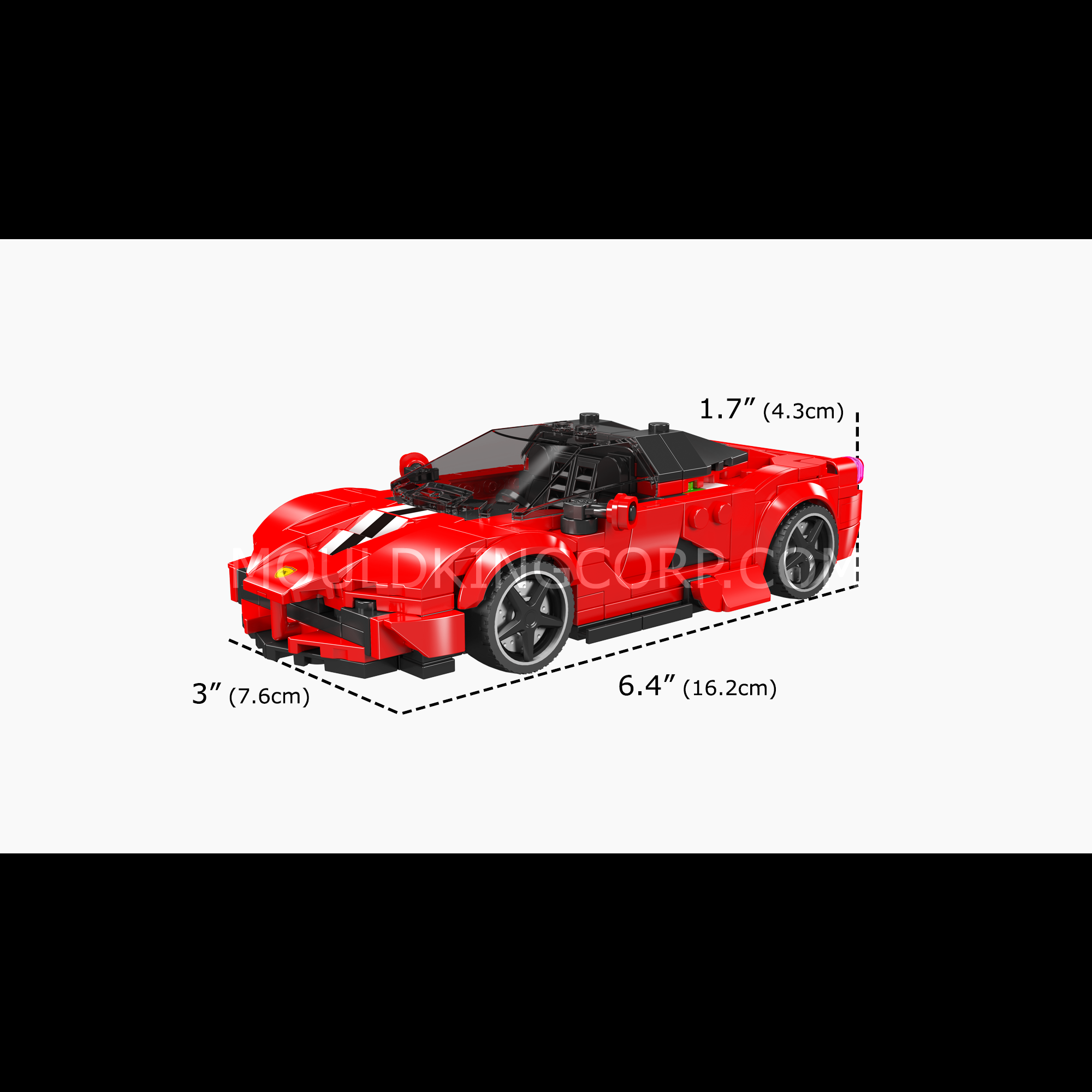 Mould King 27075 Laferrari Car Model Building Set - 374 Pcs DIY Sports Car Toy for Adults & Kids - Perfect for STEM Learning, Gift Giving & Collectors Display