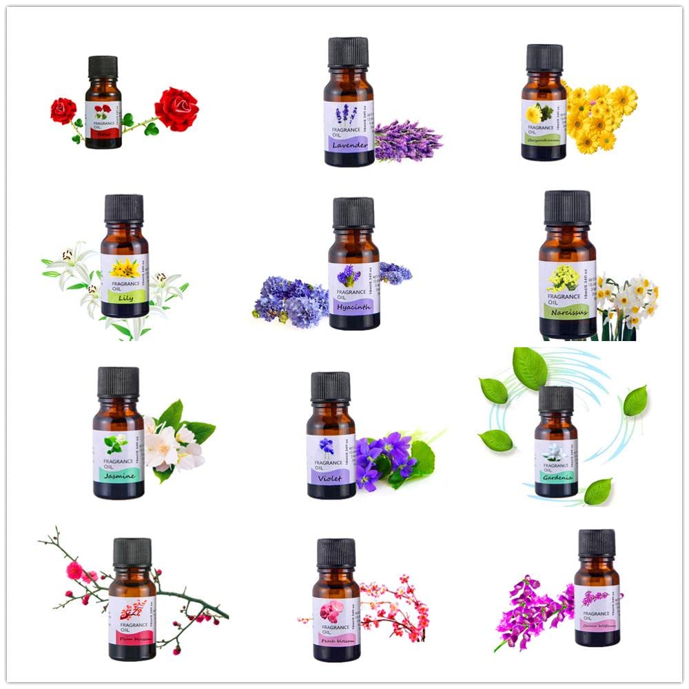 Maruomiki 10ml Chrysanthemum Fragrance Essential Oil - Aromatherapy Diffuser Oil with French Rose, Tulip & Narcissus Scents | Perfect for Home Spa, Yoga Relaxation & Mood Enhancement