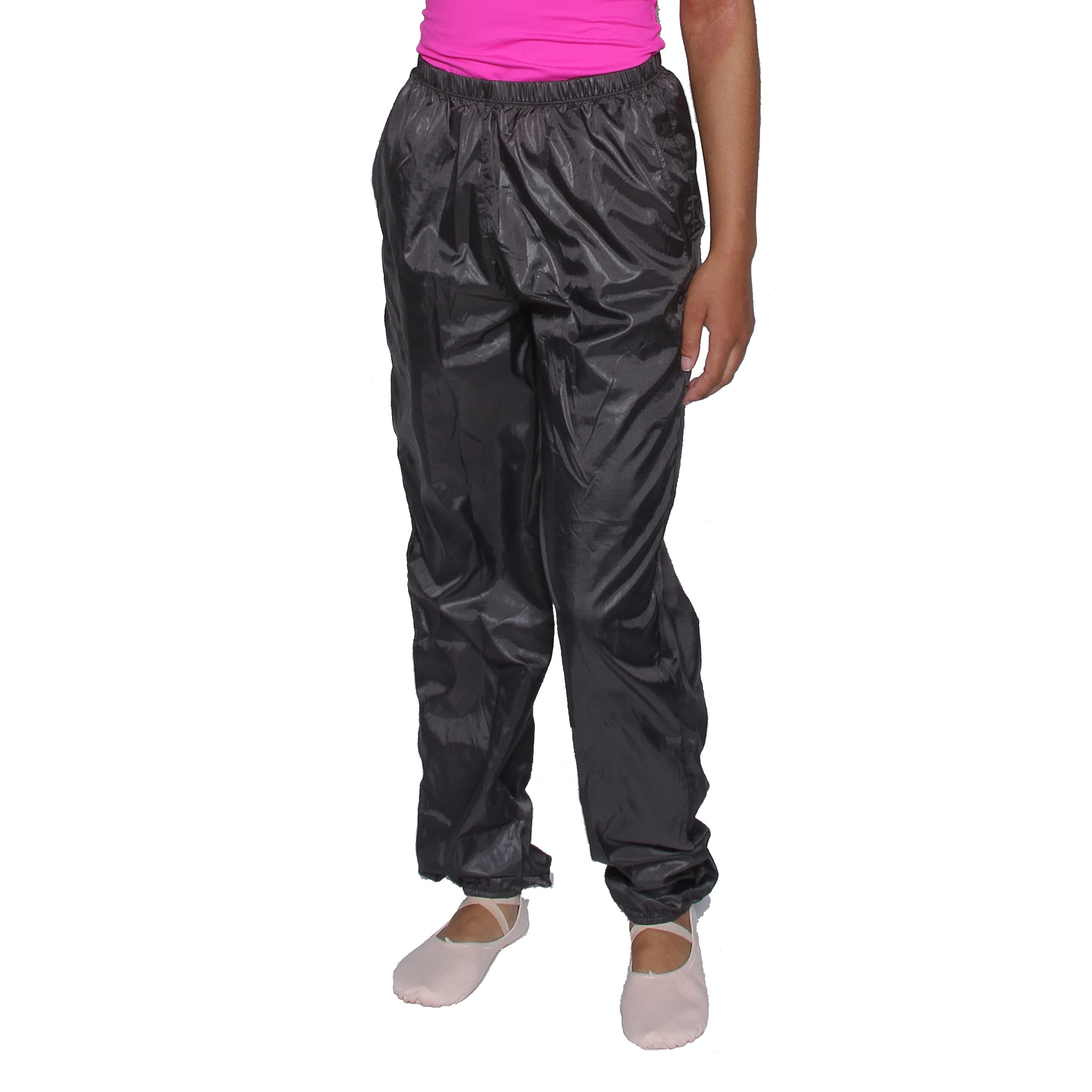 AdiraWear Women's Lightweight Ripstop Dance Pants with Pockets - Stretch Yoga Pants for Ballet, Jazz & Contemporary Dance (Style AW101A) - Perfect for Dance Classes, Workouts & Casual Wear