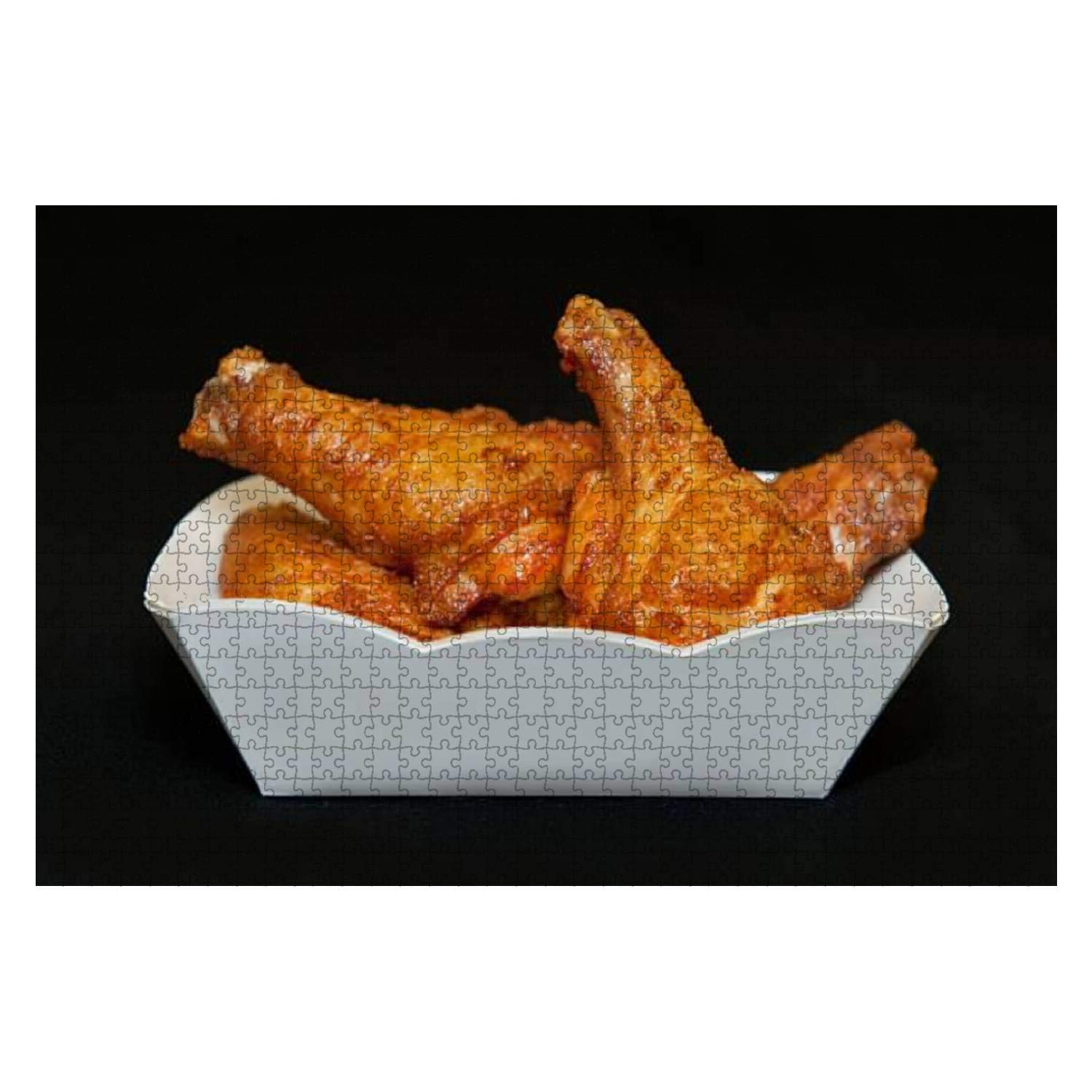 1000-Piece Wooden Jigsaw Puzzle - Fried Chicken Wings DIY Educational Toy for Kids & Adults - Home Decor & Stress Relief