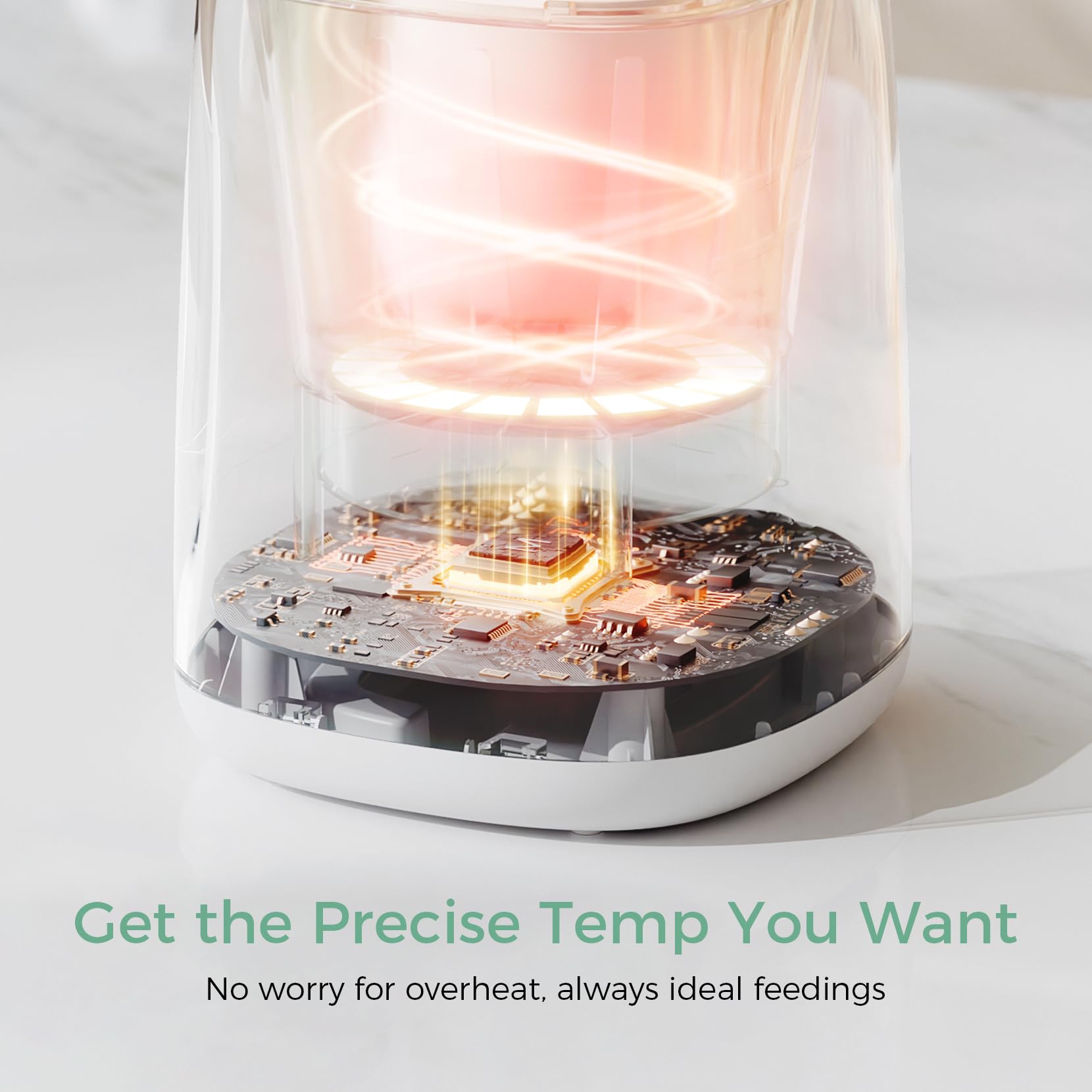 Momcozy Smart Baby Bottle Warmer & Sterilizer - Fast Heating with Precise Temperature Control, Auto Shut-Off for Breast Milk & Formula - Perfect for Nursery, Travel & Late-Night Feedings