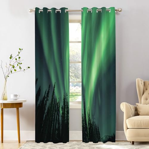 Starry Sky Aurora Planet Greena