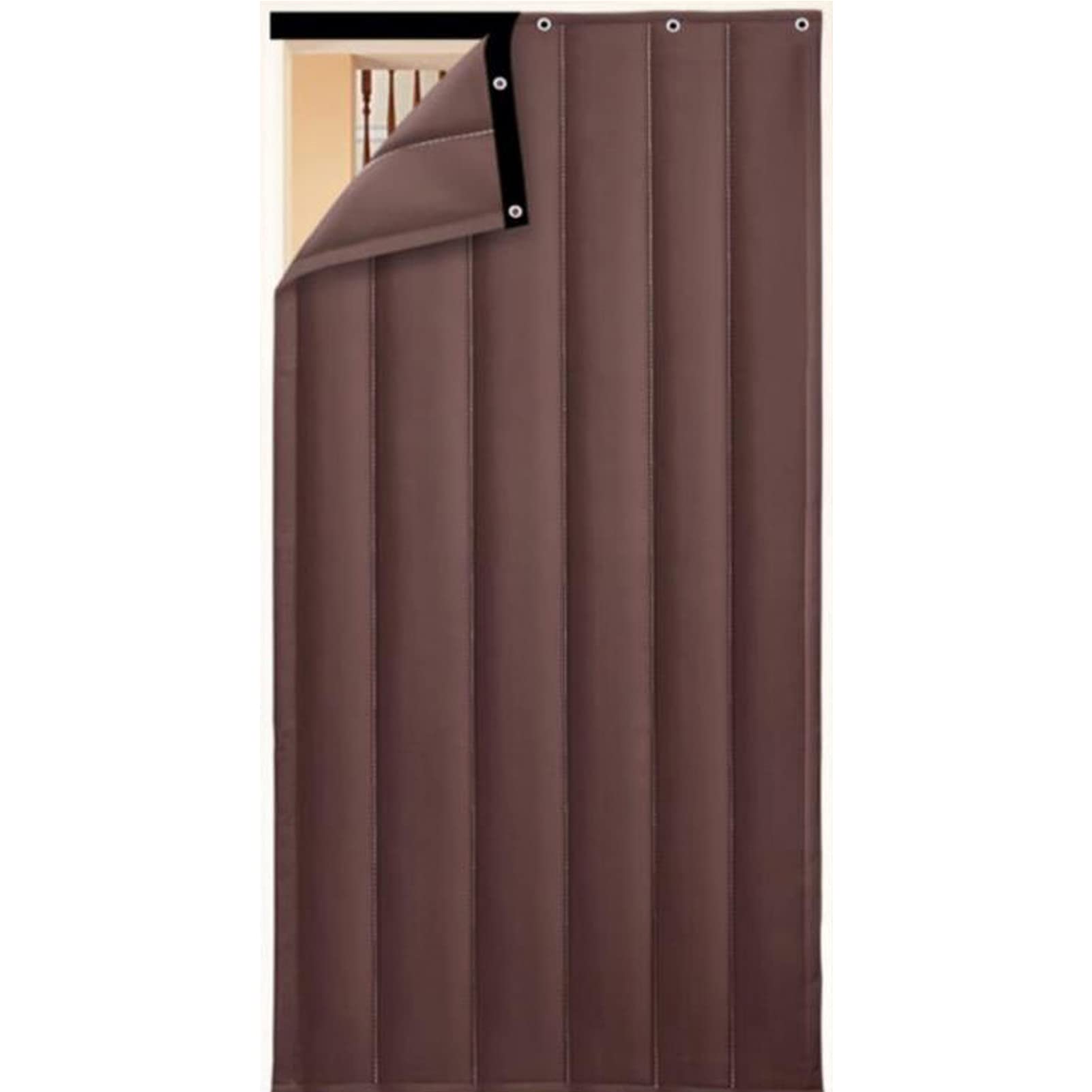 EMISOO Thermal Insulated Door Curtain - Thickened Cotton Winter Curtain for Home, Soundproof & Windproof Partition with Oxford Fabric - Perfect for Bedroom, Dorm, Office & Living Room to Block Cold Drafts & Reduce Noise