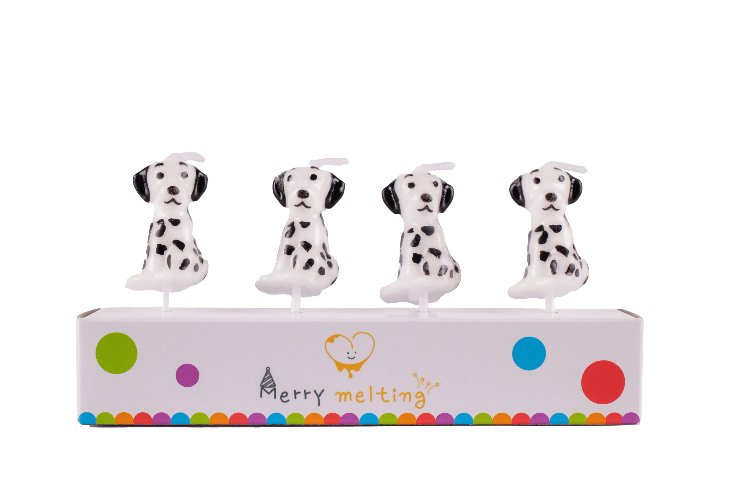 Merry Melting Birthday Candle for Cake Topper - Adorable Puppy Dog Birthday Party Decorations Supplies - Perfect for Dog-Themed Birthday Cakes & Pet Celebration Parties