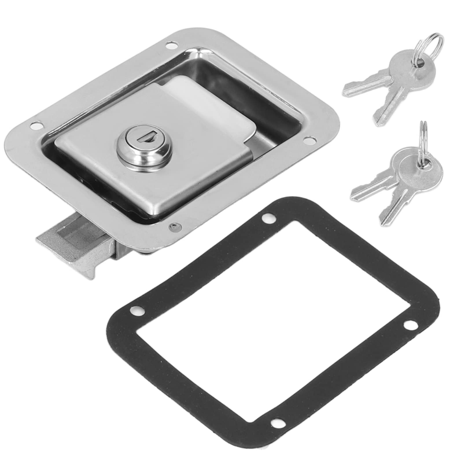 **Aramox RV Door Latch - Stainless Steel Flush Mount Paddle Handle for Travel Trailers, Toolboxes, Cabinets & Electric Boxes | Durable & Secure Locking Mechanism for Outdoor & RV Use**