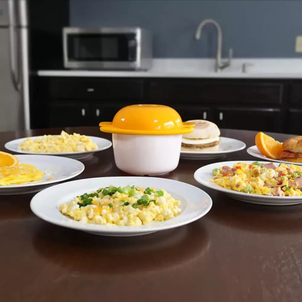 Microwave Egg Cooker - Silicone Egg Poacher, Scrambler & Omelet Maker with Yolk Separator & Shell Cracker | Perfect for Breakfast, Keto & Meal Prep | BPA-Free, Easy to Clean & Dishwasher Safe