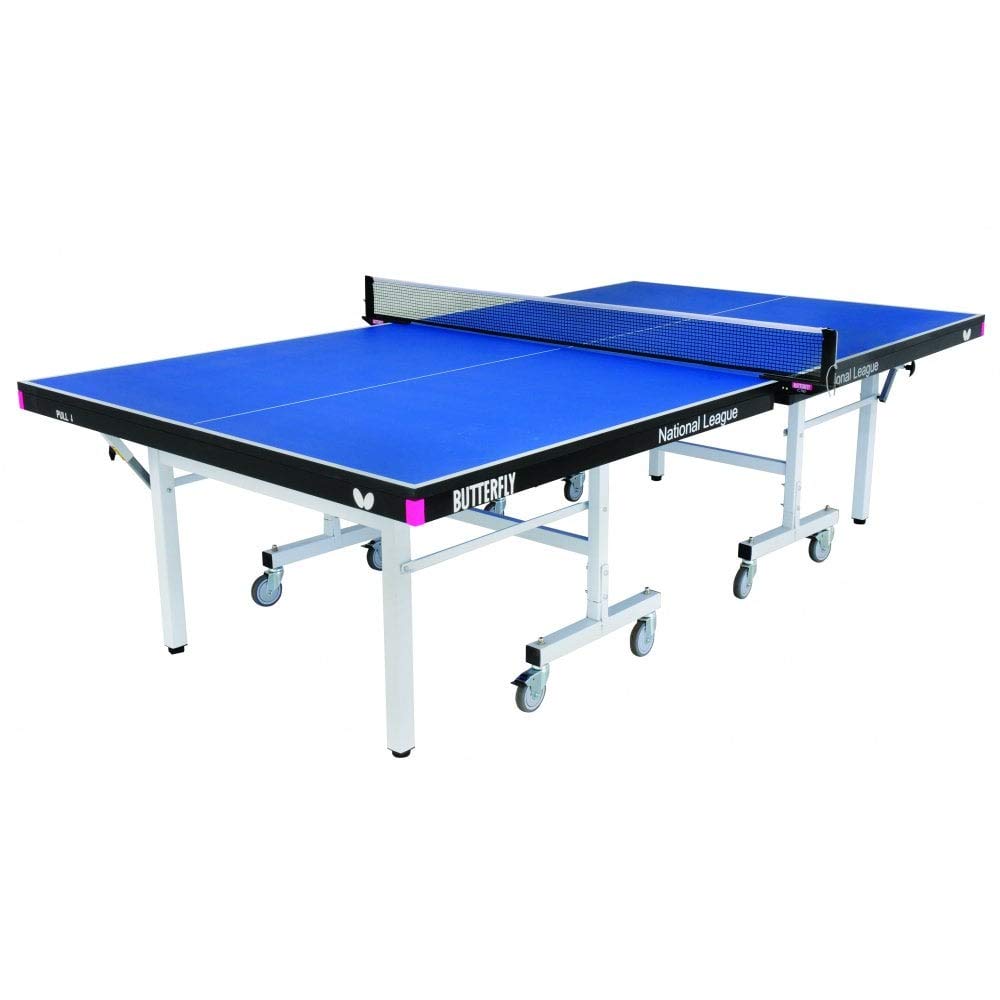 Butterfly National League 25mm Professional Ping Pong Table - Quick Assembly Indoor Folding Table Tennis for Home & Tournaments | Competition-Level Game Table for Clubs, Gyms & Recreation Rooms