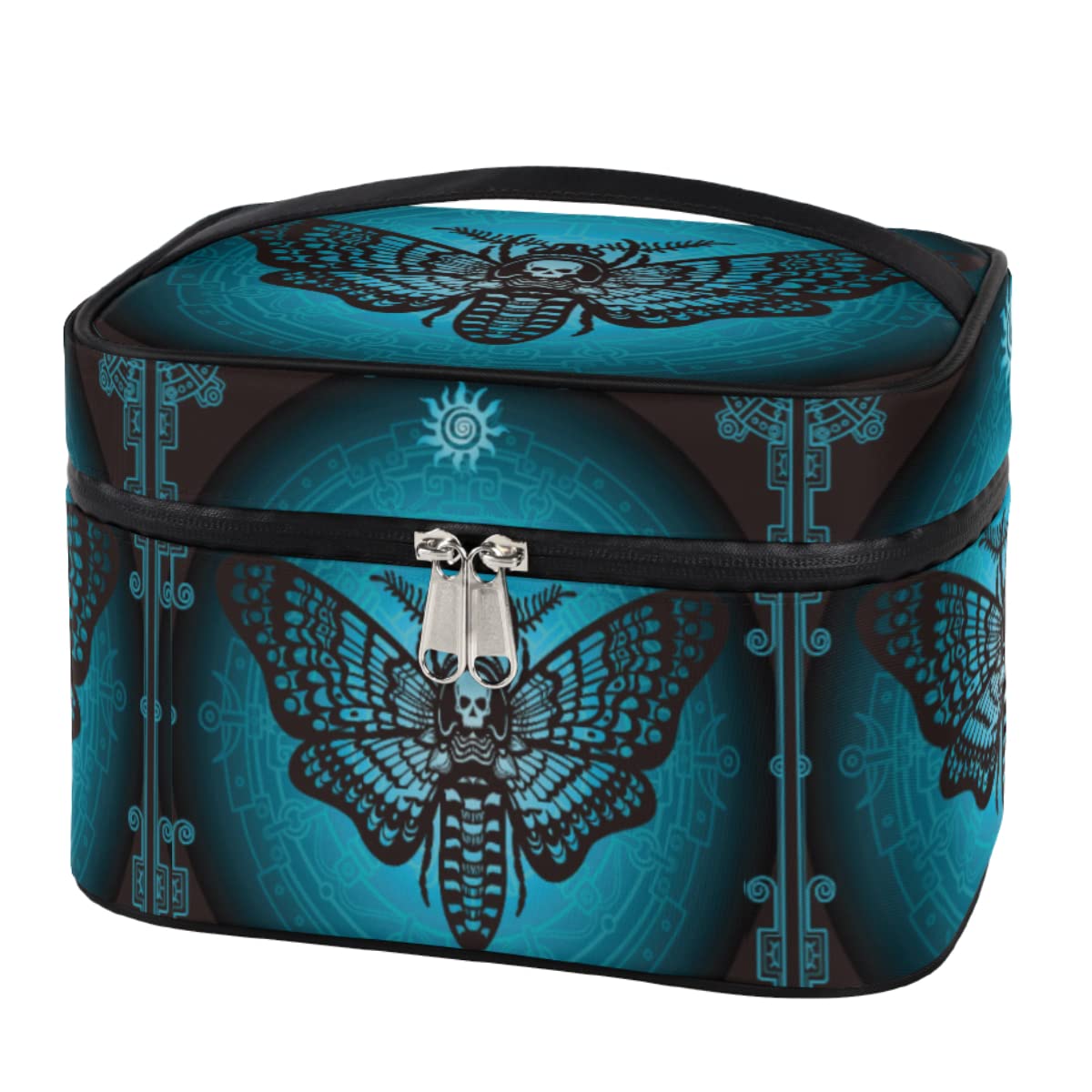 Gothic Butterfly Makeup Bag - Waterproof Travel Cosmetic Organizer for Women & Girls - Perfect for Travel & Daily Use