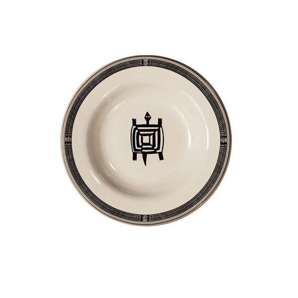 Handmade Mimbreño Rimmed Soup Bowl - White & Black Ceramic Bowl for Soup, Salad & Dessert | Perfect for Dining, Entertaining & Gifts