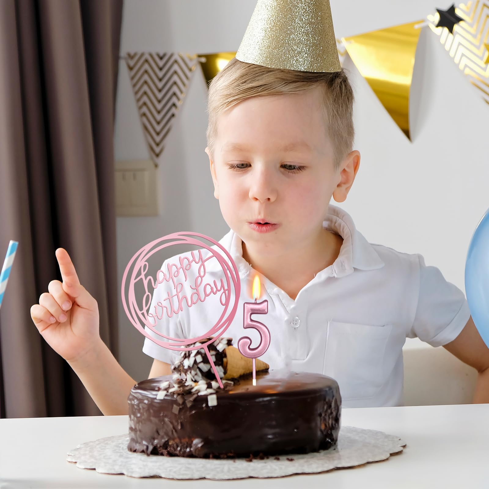 10-Piece Number Birthday Candles Set 0-9 - Rose Gold Glitter Cake Toppers for Birthday, Wedding & Party Decorations | Perfect for Cakes, Cupcakes & Dessert Displays