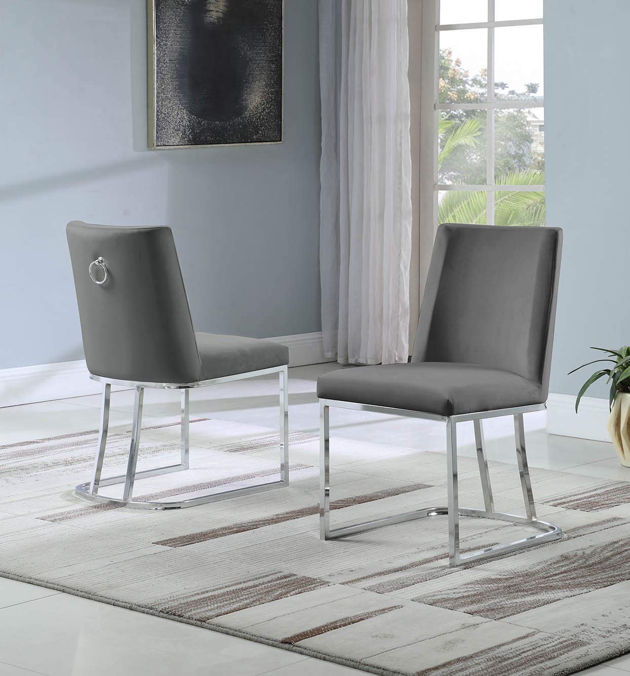 Premium Gray Side Chairs for Dining Room - High-Quality Modern Furniture for Home, Office & Restaurant Use