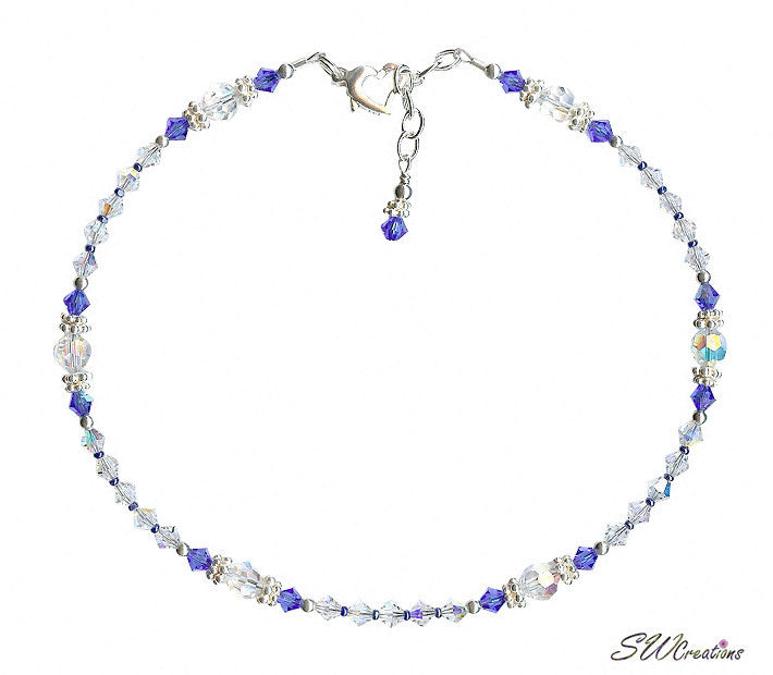 Elegant Blue Sapphire Wedding Anklet – Shimmering Bridal Jewelry for 'Something Blue' Tradition | Perfect for Bridal Showers, Weddings & Honeymoons