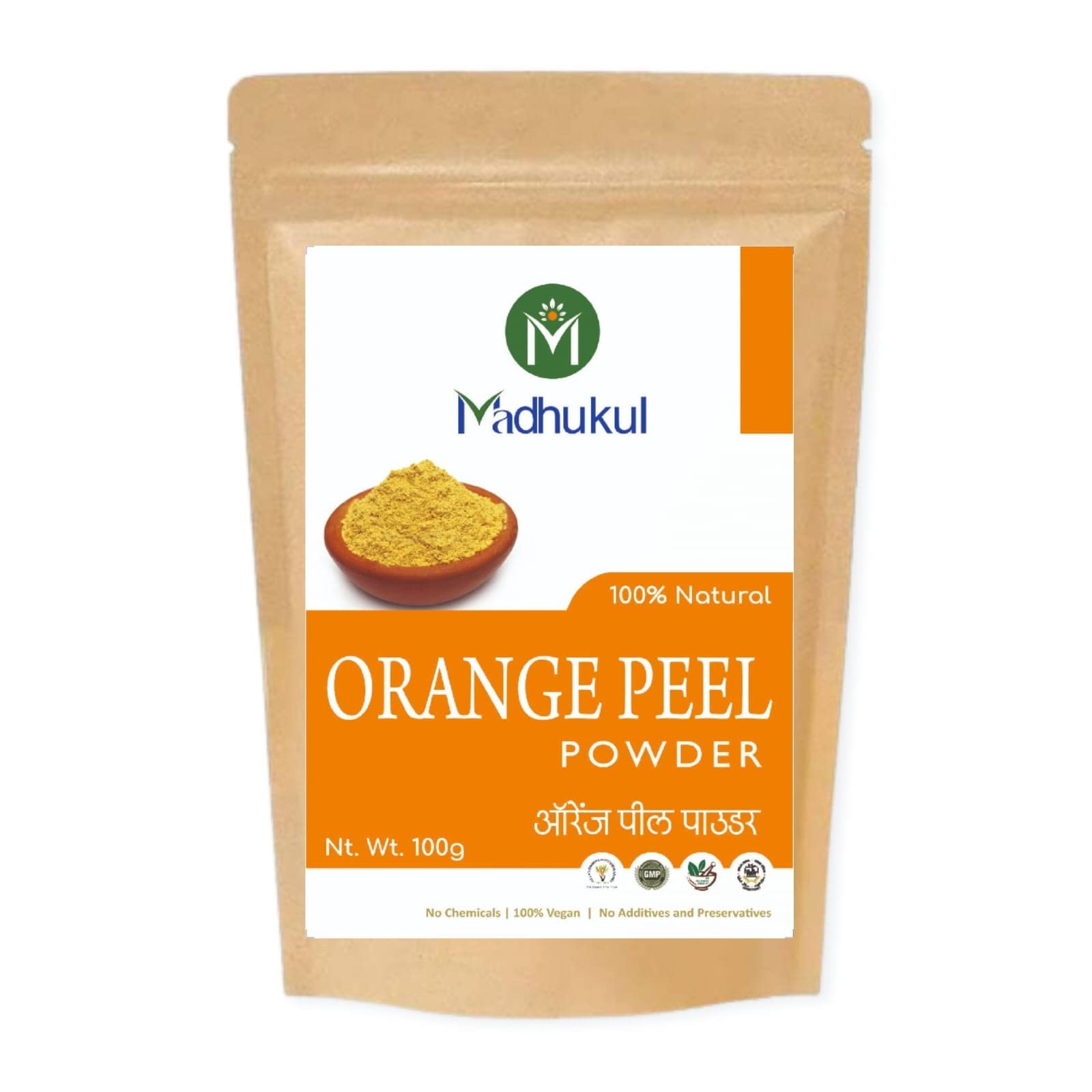 Organic Orange Peel Powder Face Mask for Tan Removal, Oil Control & Glowing Skin - Vitamin C Enriched, Reduces Scars & Boosts Collagen - 100g Natural Skincare for Daily Cleansing, Brightening & Acne Treatment - Perfect for Spa Day & At-Home Facial Routine
