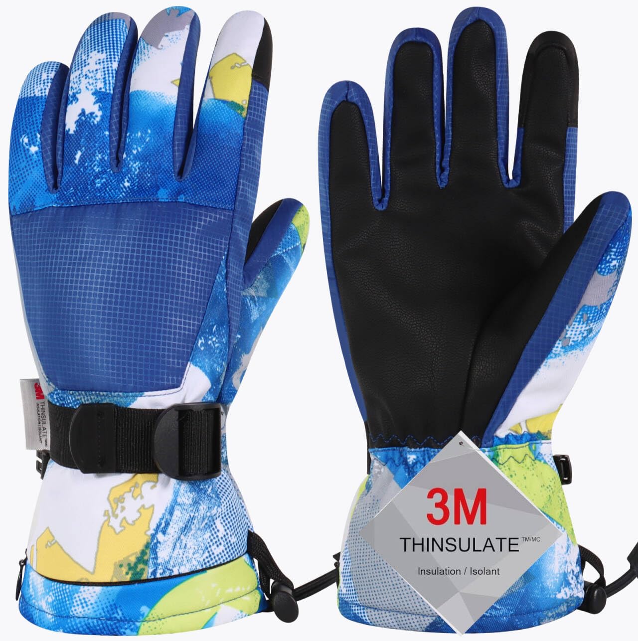 **Waterproof Ski Gloves for Men & Women - Warm Winter Snow Gloves for Skiing, Snowboarding & Outdoor Activities - Breathable Cold Weather Gloves for Extreme Conditions**