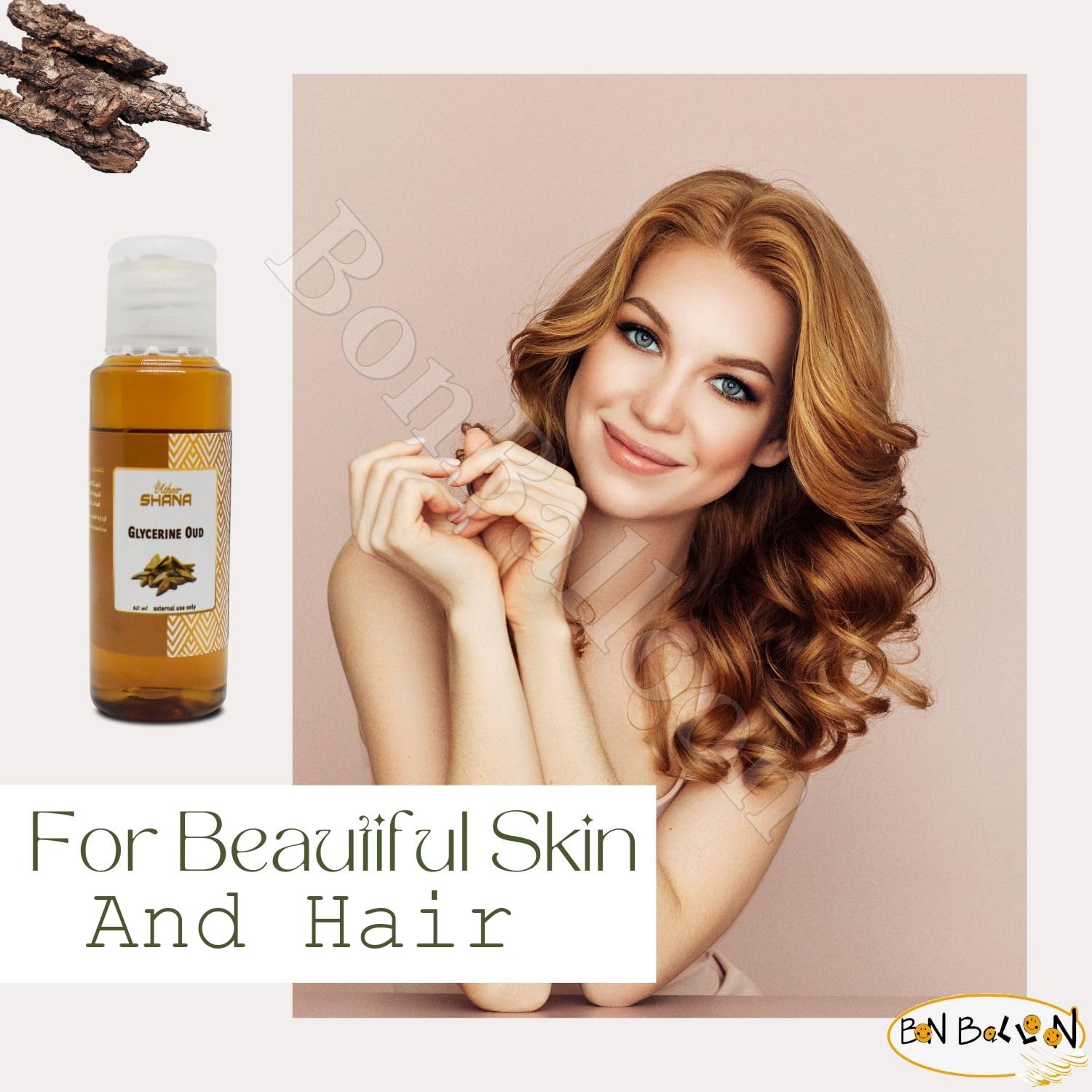 Shana Oil Glycerin with Oud Oil - 2.02 oz / 60 ml - Hydrating Moisturizer for Skin & Hair Care - Natural Softness for Men & Women - Perfect for Daily Hydration & Aromatherapy