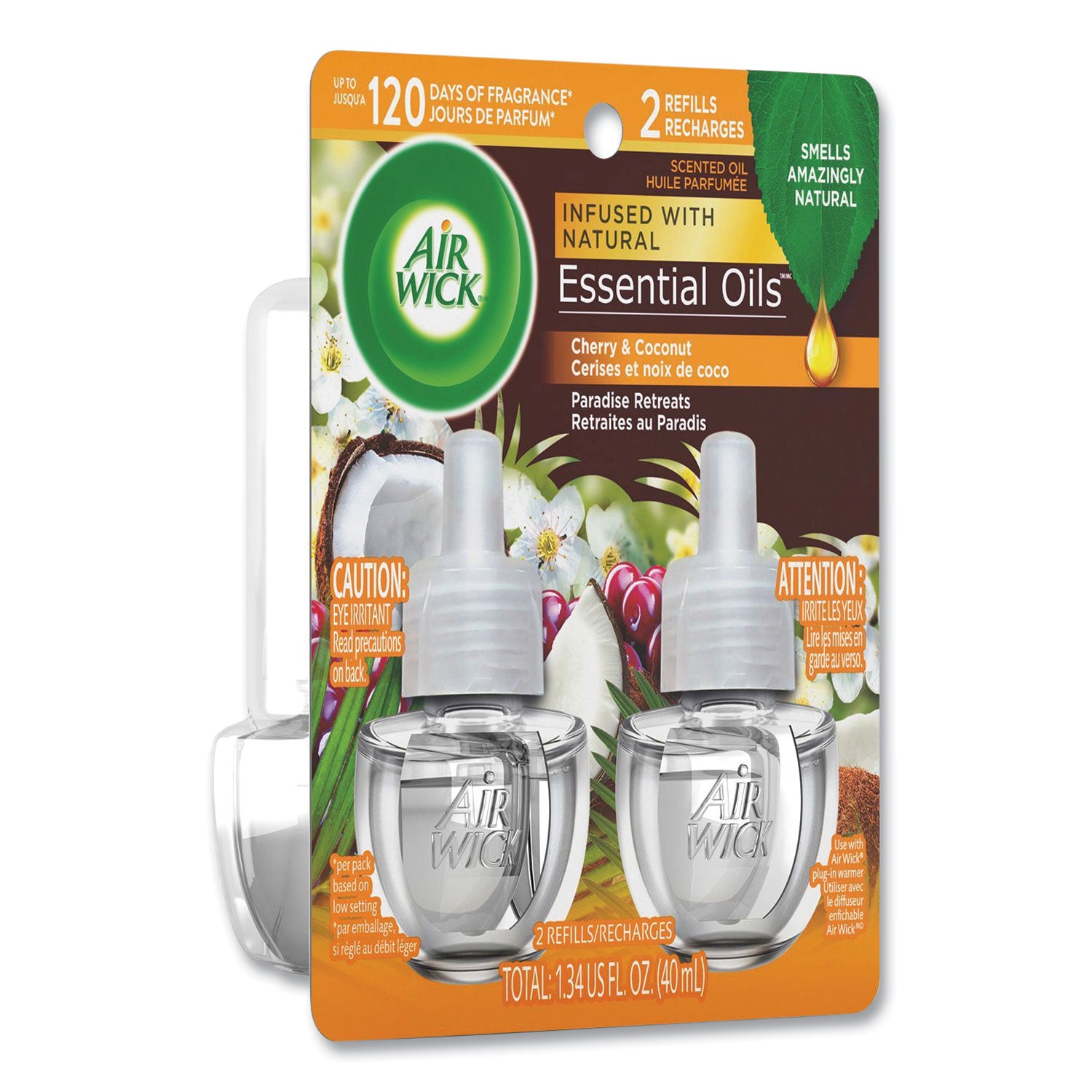 Air Wick Scented Oil Refills - Paradise Retreat Fragrance, 0.67 oz (2 Pack) | Long-Lasting Home Air Freshener for Living Room, Bedroom & Bathroom | Essential Oil Diffuser Refills for Relaxing Atmosphere