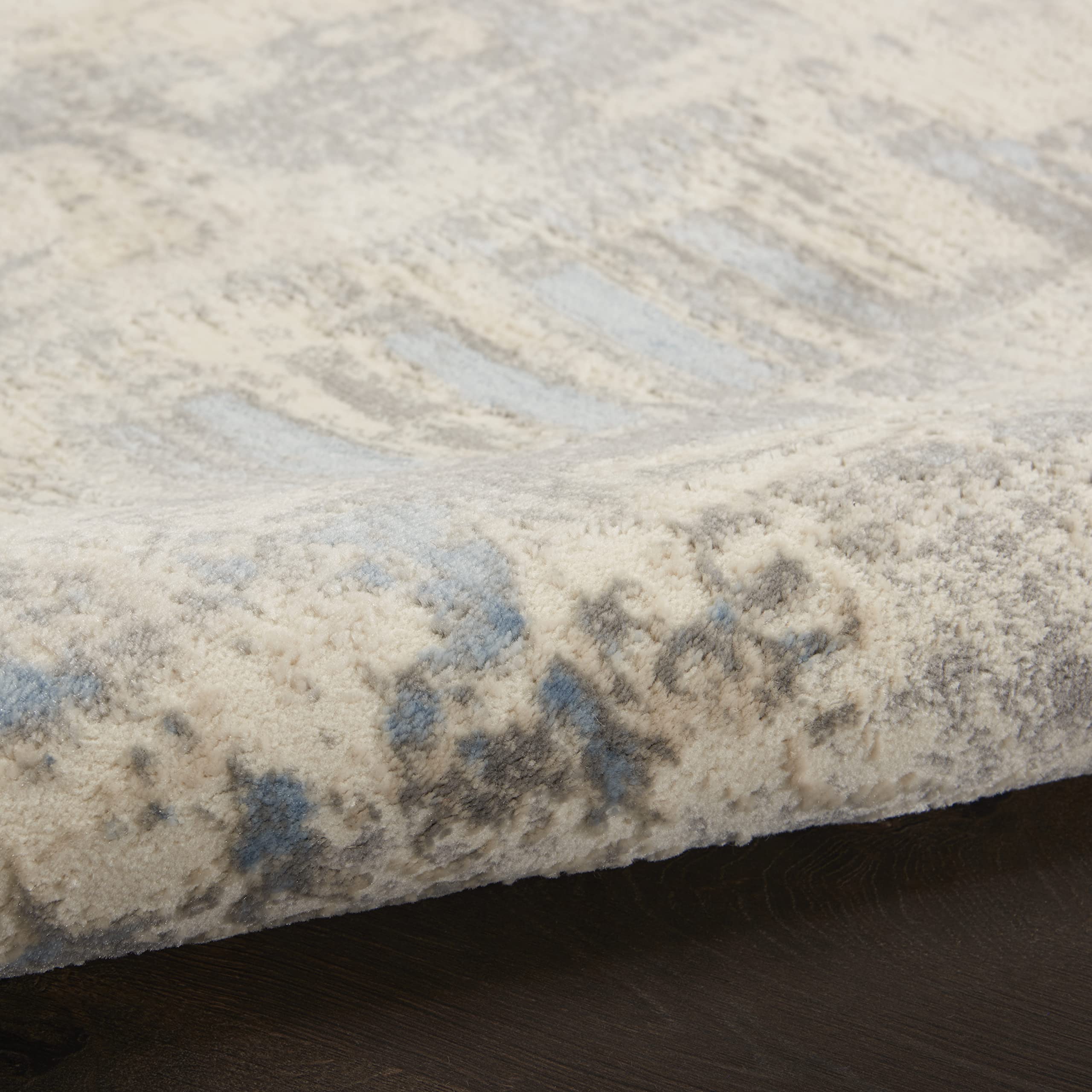Nourison Solace Modern Ivory Grey Blue 2'3