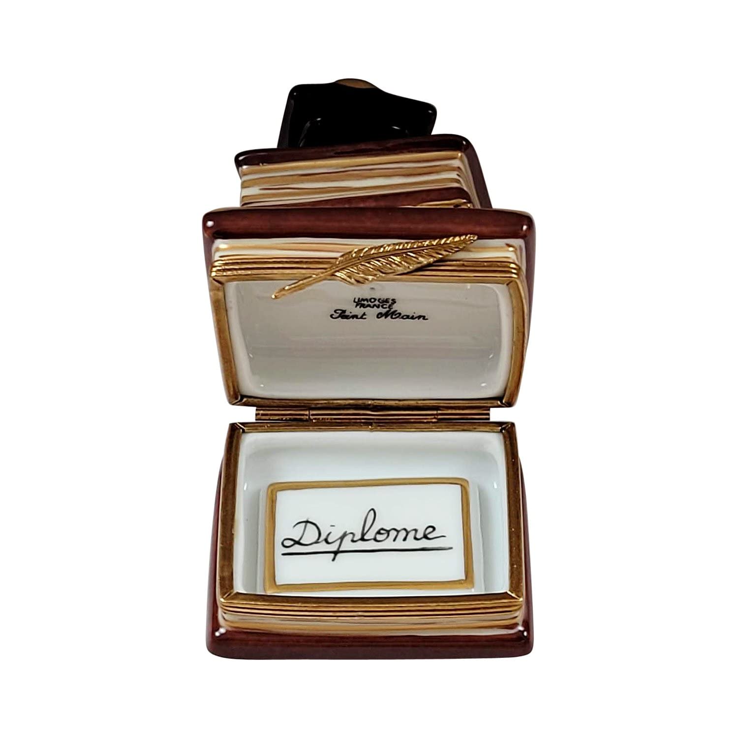 Graduation Keepsake Box - Limoges Porcelain Gift with Cap & Removable Diploma | Perfect Graduation Gift for Students, Teachers & Loved Ones | Commemorate Achievements & Special Moments