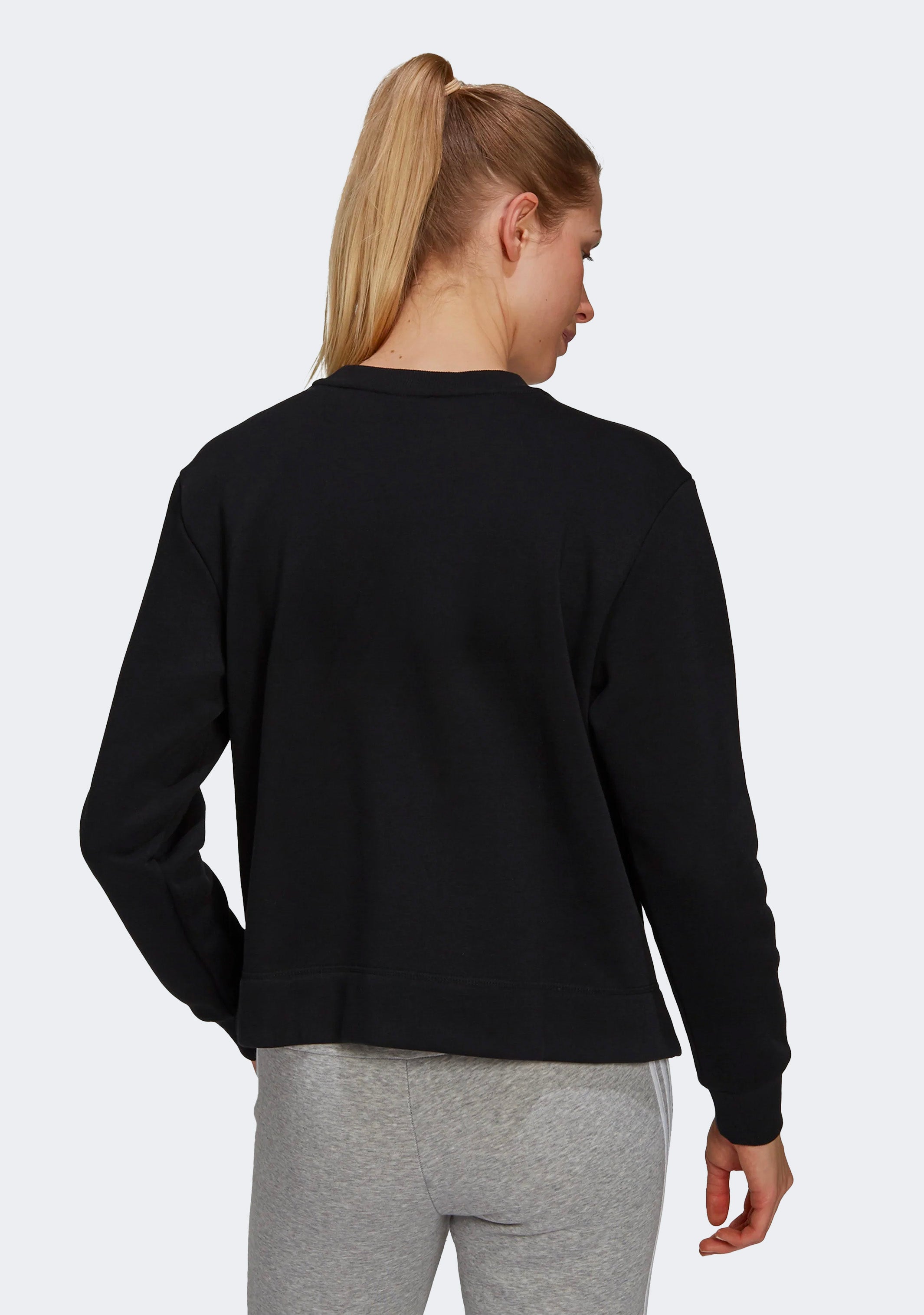 Adidas Women's Essentials Small Logo Fleece Cropped Sweatshirt | Soft Casual Pullover Hoodie for Women | Perfect for Gym, Running & Everyday Wear
