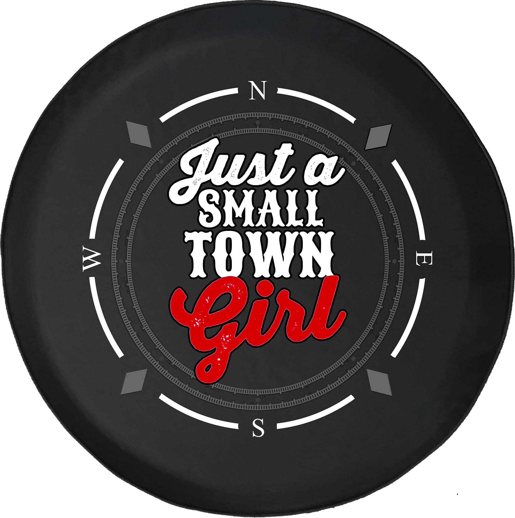 Premium American Unlimited Spare Tire Cover with Compass Design - Universal Fit for SUVs, Trailers, RVs & Most Vehicles | Small Town Girl Style for Women | Perfect for Road Trips, Camping & Outdoor Adventures