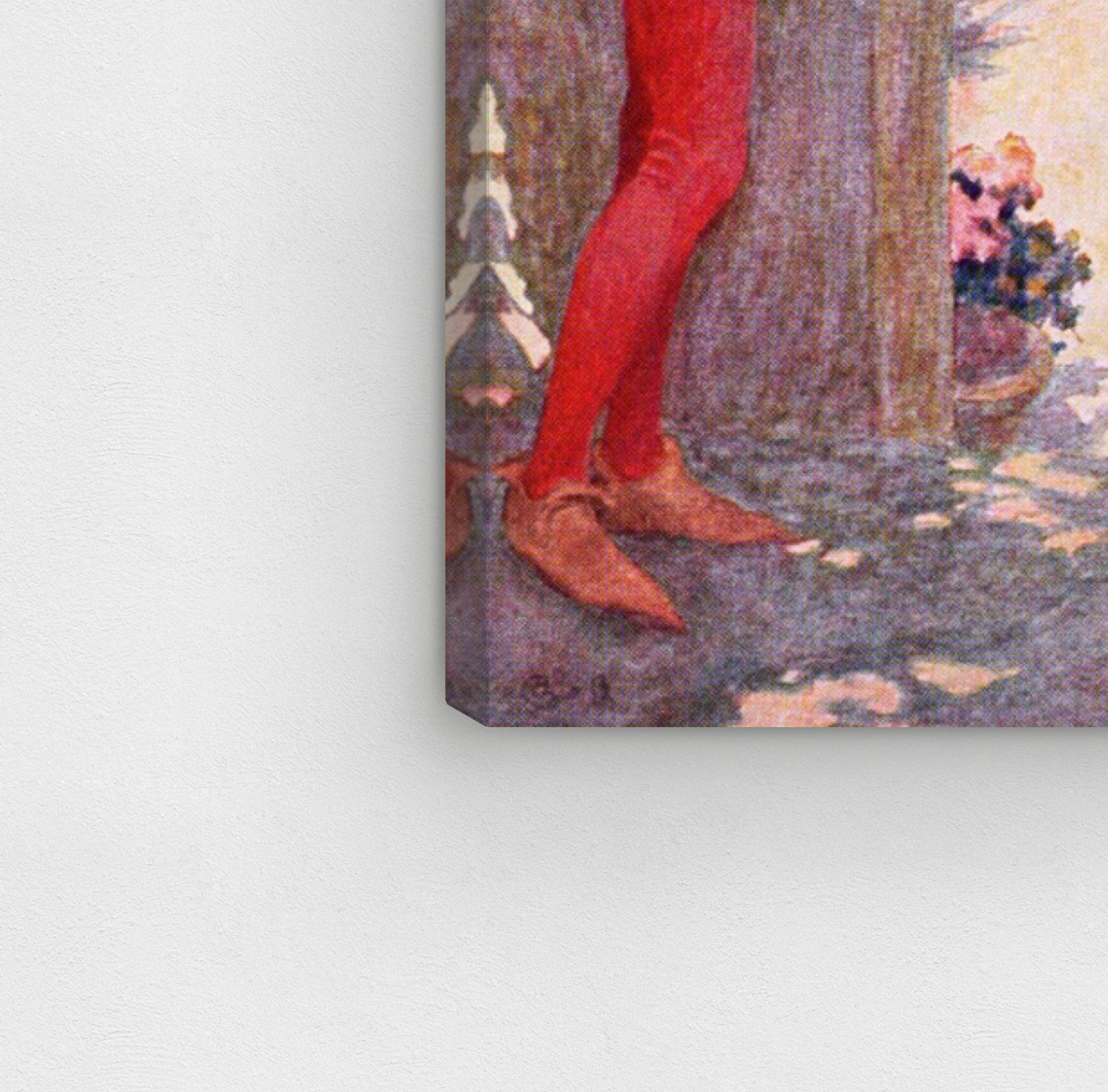 Oliver Gal Fantasy Wall Art Canvas Print - 'The Prince Waits for The Princess' Kids Room Decor, 30x45 Inch, Green & Red - Perfect for Nursery, Children's Bedroom & Playroom Wall Decor