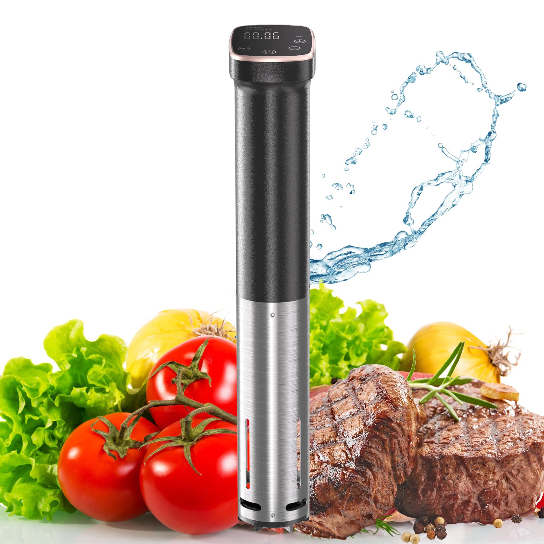1100W Sous Vide Precision Cooker with Digital Timer - Ultra-Quiet Immersion Circulator, Accurate Temperature Control, IPX7 Waterproof & Touch Screen - Perfect for Home Chefs, Restaurant Cooking, and Meal Prep