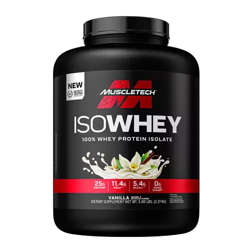 ISO 100 Whey Protein Powder by MuscleTech - Premium Hydrolyzed Whey Protein Isolate for Muscle Growth & Recovery - Ideal for Post-Workout, Gym & Fitness Enthusiasts