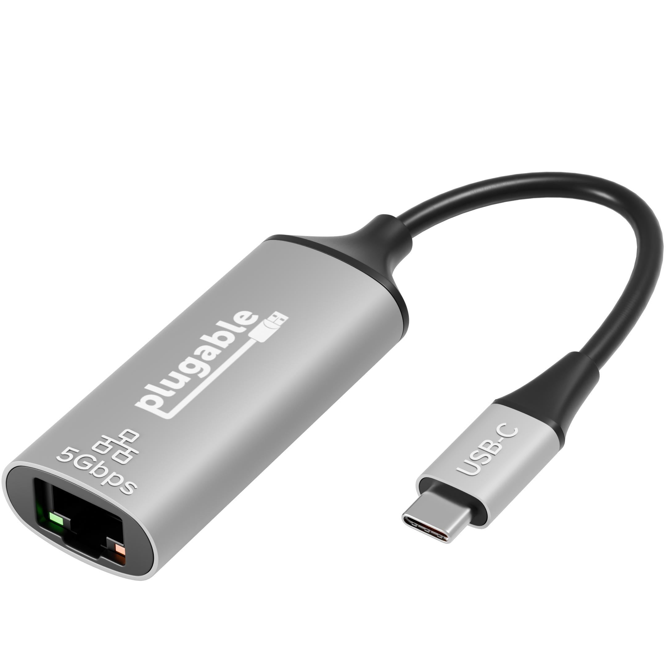 Plugable USB C to 5GbE Ethernet Adapter - High-Speed Wired Network Adapter for MacBook, Windows Laptops - Perfect for Gaming, Streaming & Home Office
