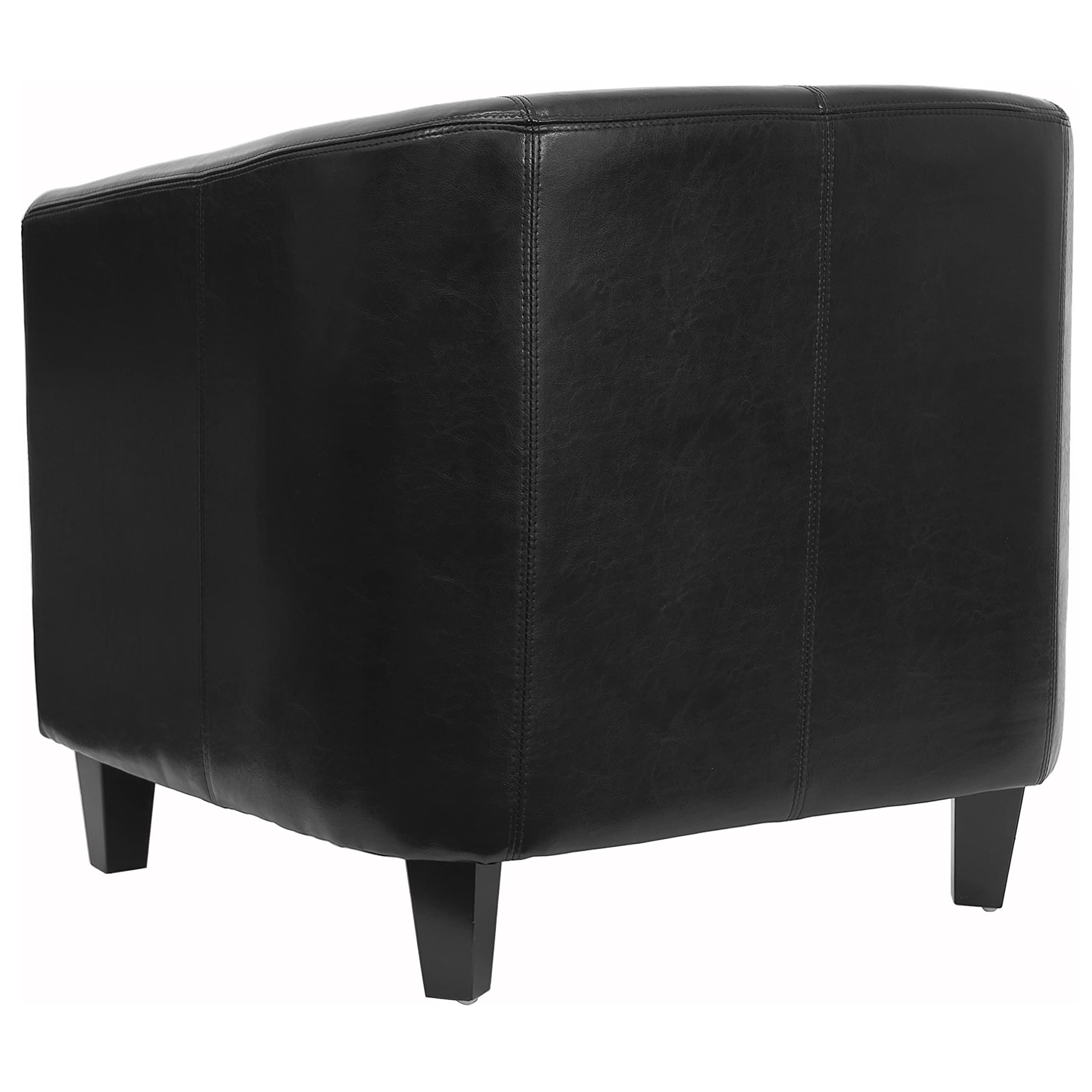 Premium Black LeatherSoft Lounge Chair - Comfortable Modern Recliner for Living Room, Bedroom & Office - Perfect for Relaxing, Reading & Napping
