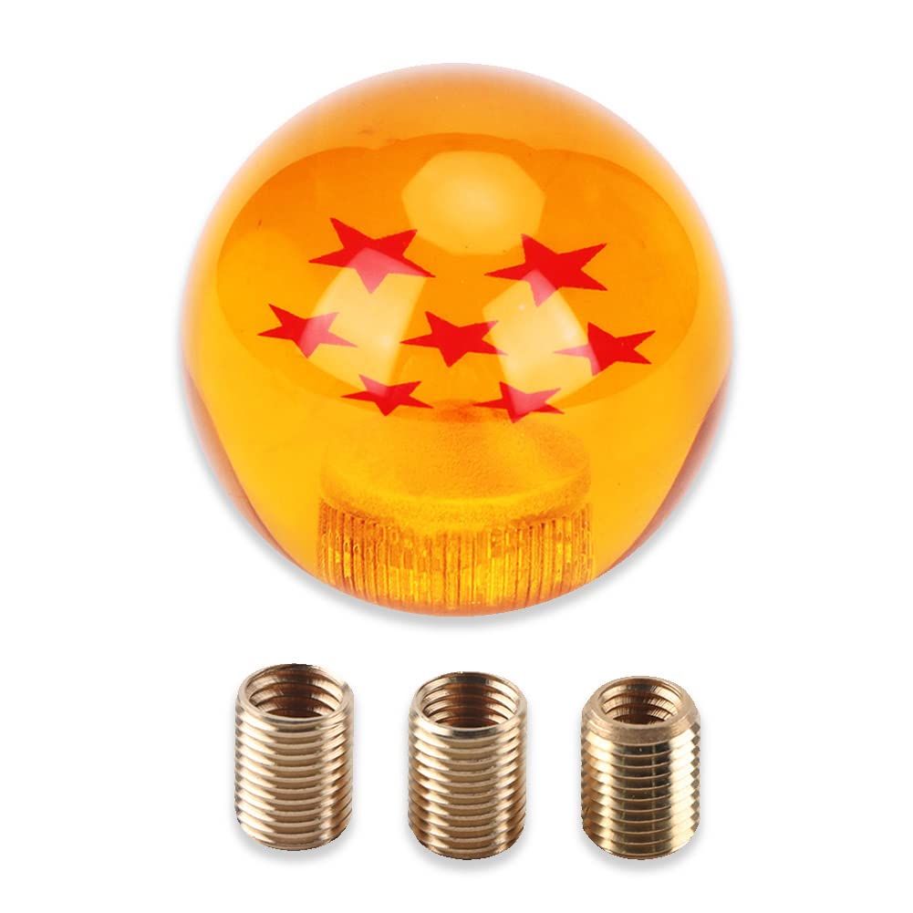 Universal Acrylic Car Gear Shift Knob with Adapter - 7 Star Pattern Replacement Shifter for Smooth Driving Experience | Perfect for Daily Commute & Road Trips