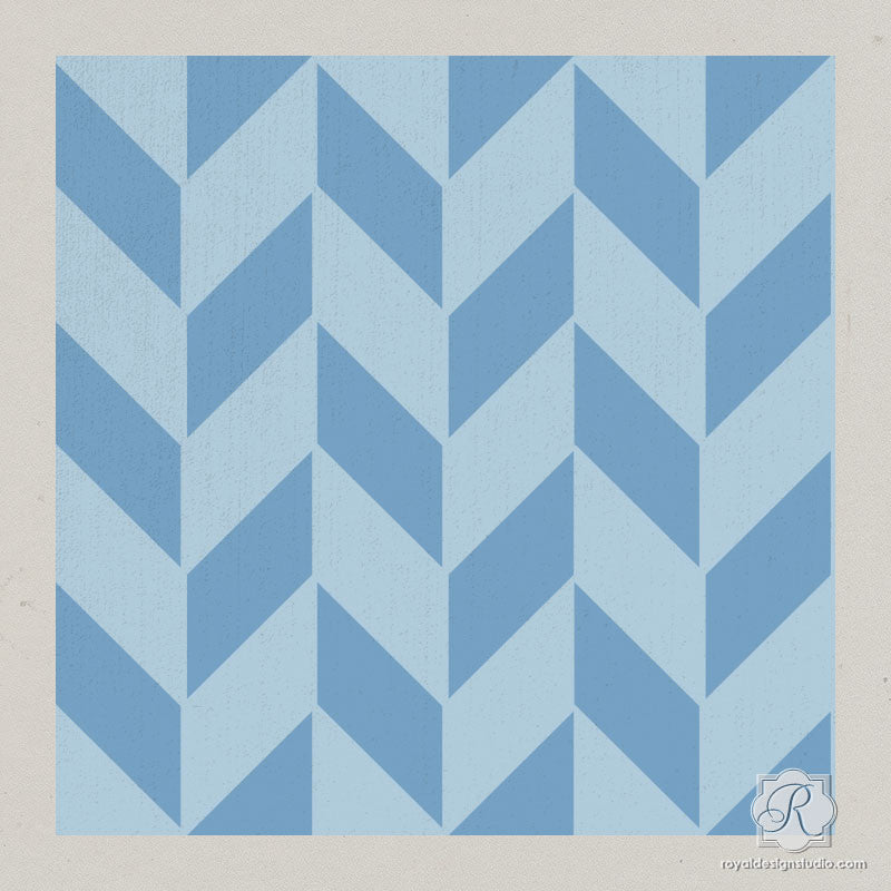 Herringbone Pattern Craft Stencil for DIY Painting, Scrapbooking & Home Decor - Reusable Plastic Template for Walls, Furniture & Fabric Projects