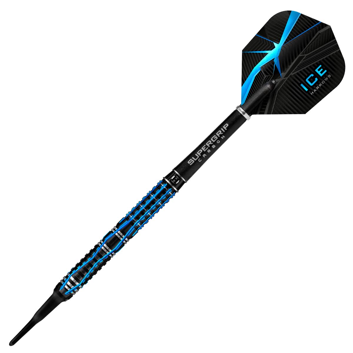 Harrows Ice Recut 90% Tungsten Soft Tip Darts - Set of 18 Precision Darts for Professional Play, League Competition & Home Practice | Perfect for Bars, Game Rooms & Dart Enthusiasts