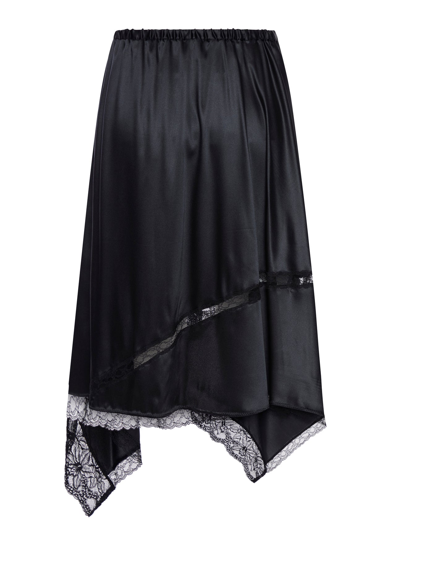 Elegant Asymmetric Silk Skirt for Women - Flowy High Waist Party Dress for Evening Events & Special Occasions