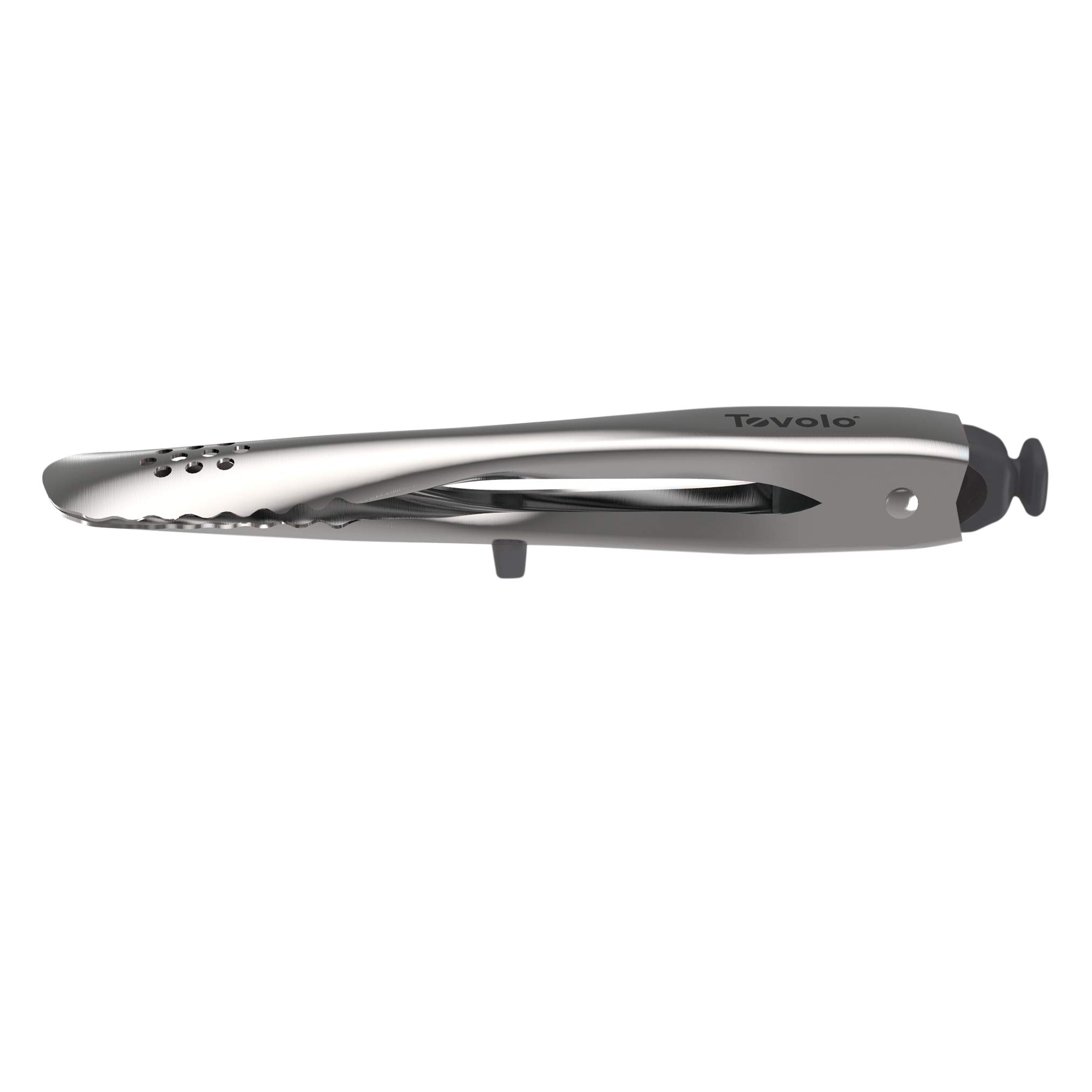 Tovolo Mini 7-Inch Kitchen Cooking Tongs - Heat Resistant Non-Slip Grip - Perfect for Grilling, Salad Tossing & Serving - Charcoal Black