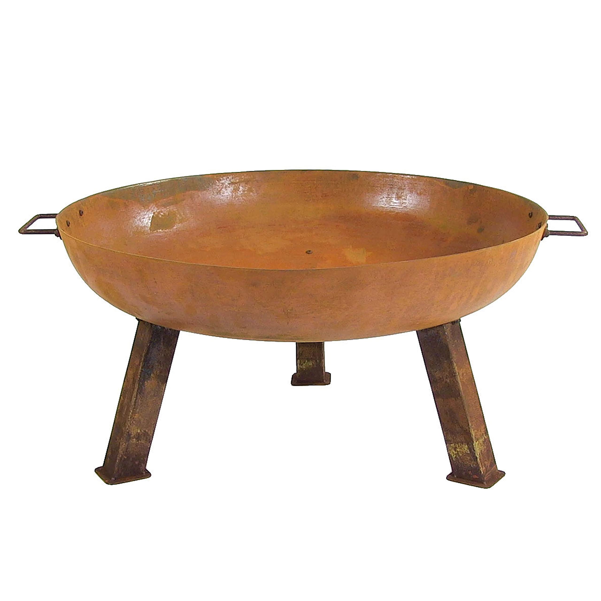 **Sunnydaze 30-Inch Heavy-Duty Cast Iron Wood-Burning Fire Pit for Outdoor Use - Rustic Oxidized Finish with Handles - Perfect for Backyard, Patio, and Camping Gatherings**