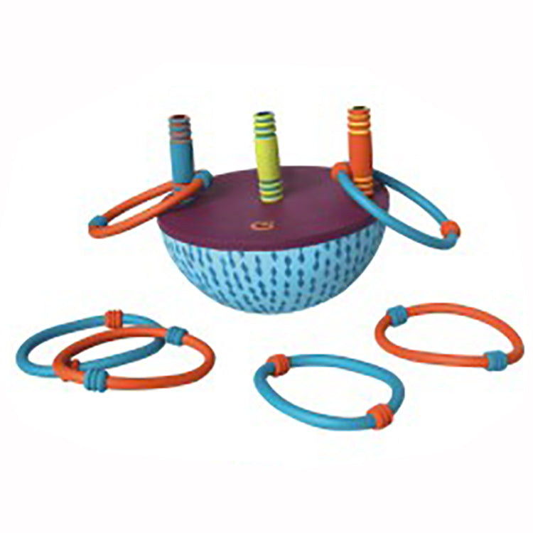 Wobble Quoits Game Set - Fun Outdoor & Indoor Ring Toss Activity for Kids, Adults, Family Parties, Backyard, Beach, and Camping