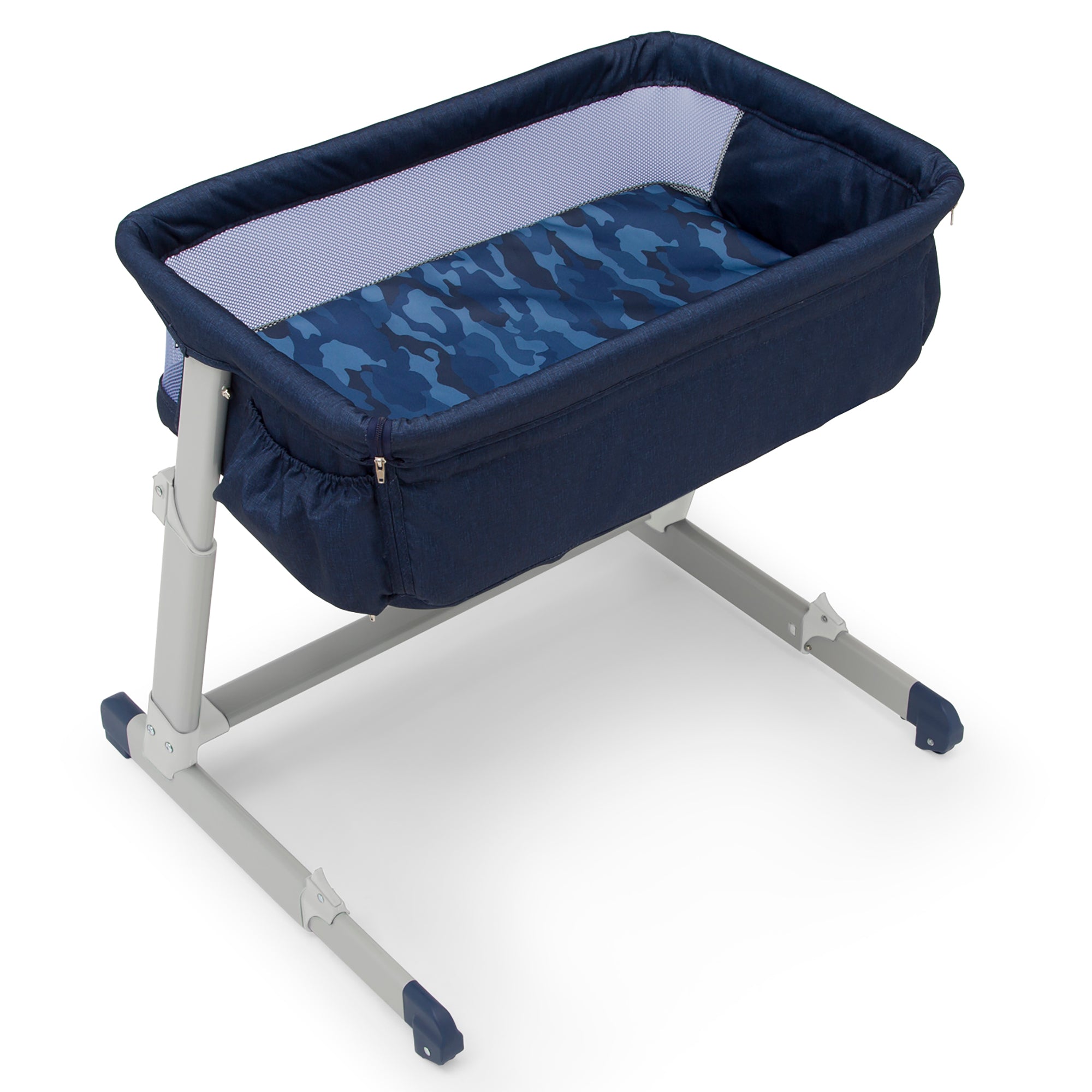 BabyGap Whisper Bedside Bassinet - Portable Crib for Newborns & Infants - Lightweight & Breathable Mesh Design - Perfect for Nursery, Bedroom & Travel Use