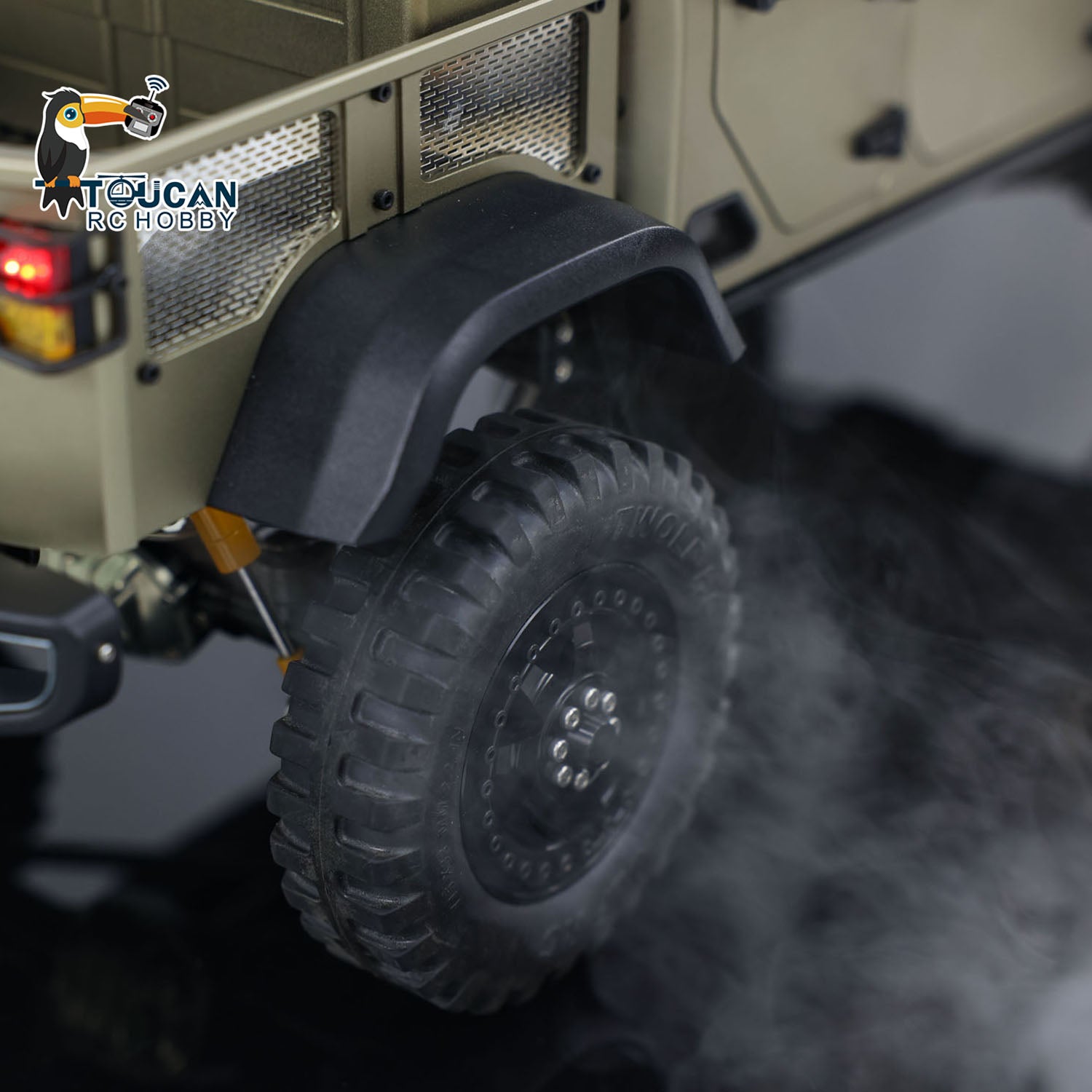 1/10 TW715 RTR RC Off-Road Metal Crawler Truck - Remote Control Climbing Vehicle with Realistic Sounds, LED Lights, Smoke & Winch - DIY Parts & Model for Adults - Perfect for Rock Crawling, Trail Adventures & Off-Road Enthusiasts