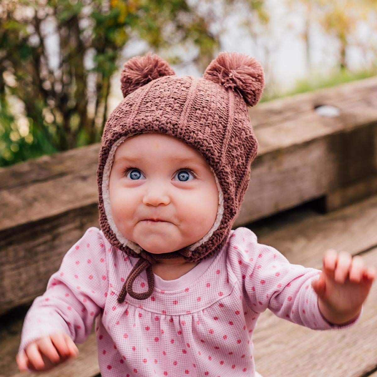 JAN & JUL Adorable Baby Bear Knit Winter Hats for Infants & Toddlers - Soft Warm Beanie for Cold Weather & Outdoor Activities