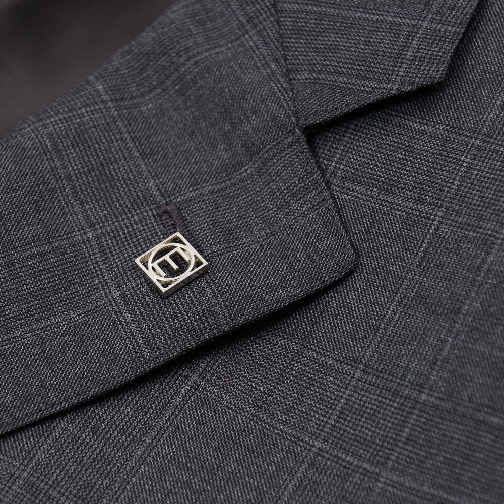 Eidos Gray Subtle Check Wool Suit for Men - Premium Business & Formal Attire - Perfect for Office, Weddings & Special Occasions