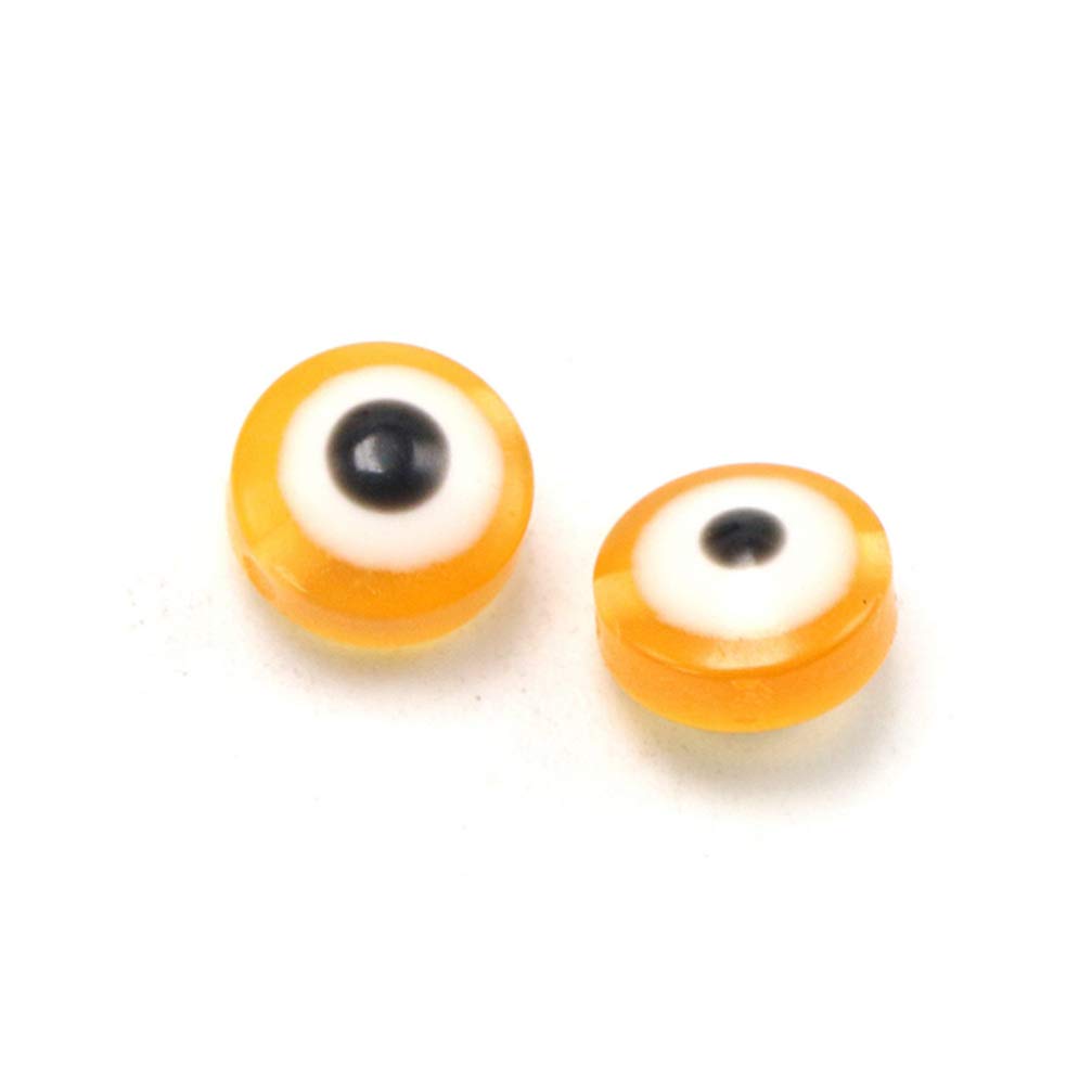 100pcs Evil Eye Resin Charms - Blue Ojo Turco Necklace Pendants for Jewelry Making, Wall Hanging Decor, Car Accessories, Wedding & Animal Theme Crafts - DIY Bracelet Kit & Handmade Necklace Supplies for Home, Office, and Gift Giving