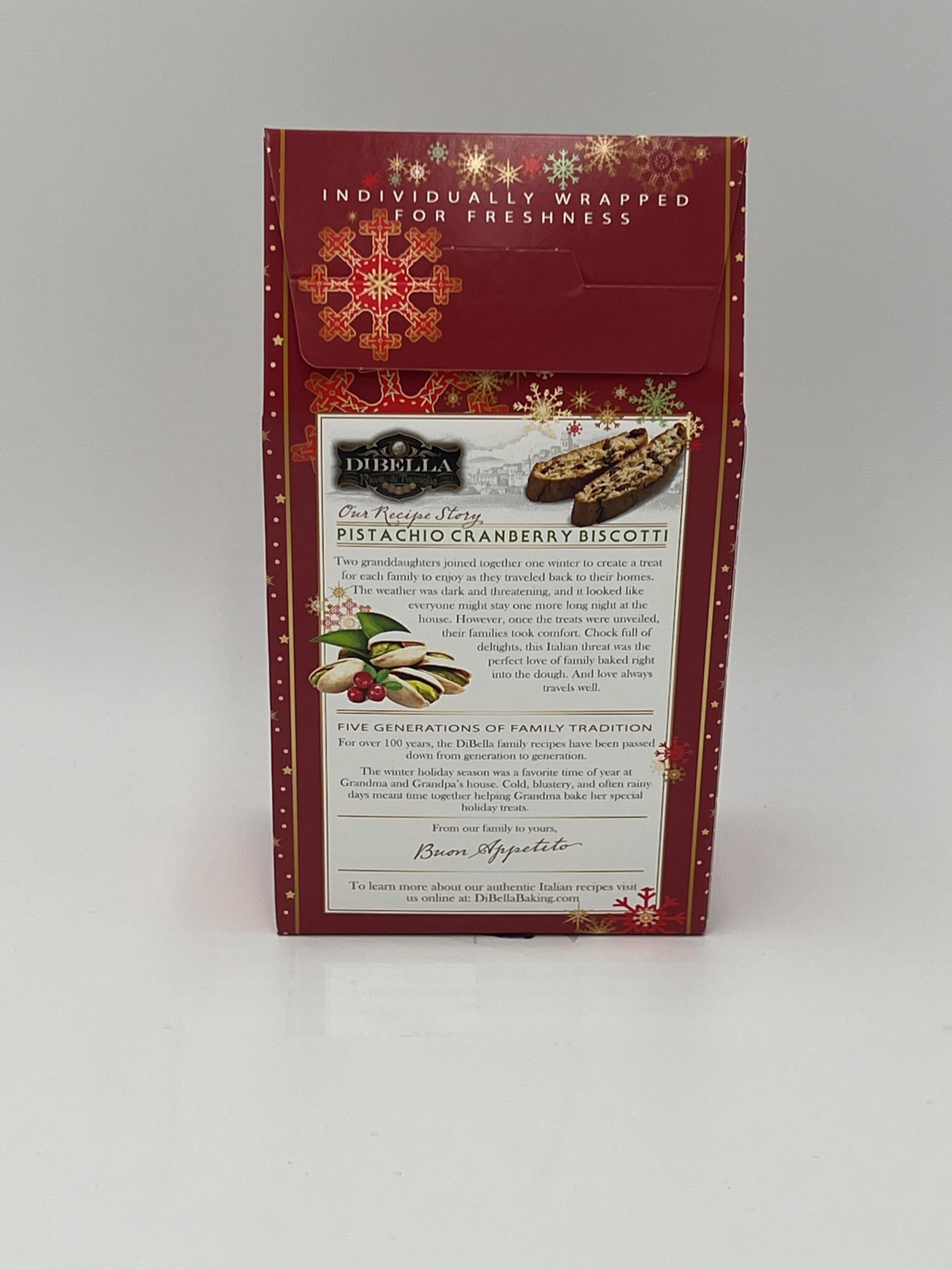 Premium Holiday Pistachio Cranberry Biscotti Gift Box - Delicious Italian Cookies for Christmas, Thanksgiving & Party Favors - Perfect for Gifting, Office Treats & Holiday Desserts