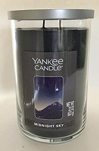 Yankee Candle Midnight Sky Large Tumbler Candle - 14oz Scented Soy Wax Candle for Home Decor, Relaxation & Romantic Ambiance