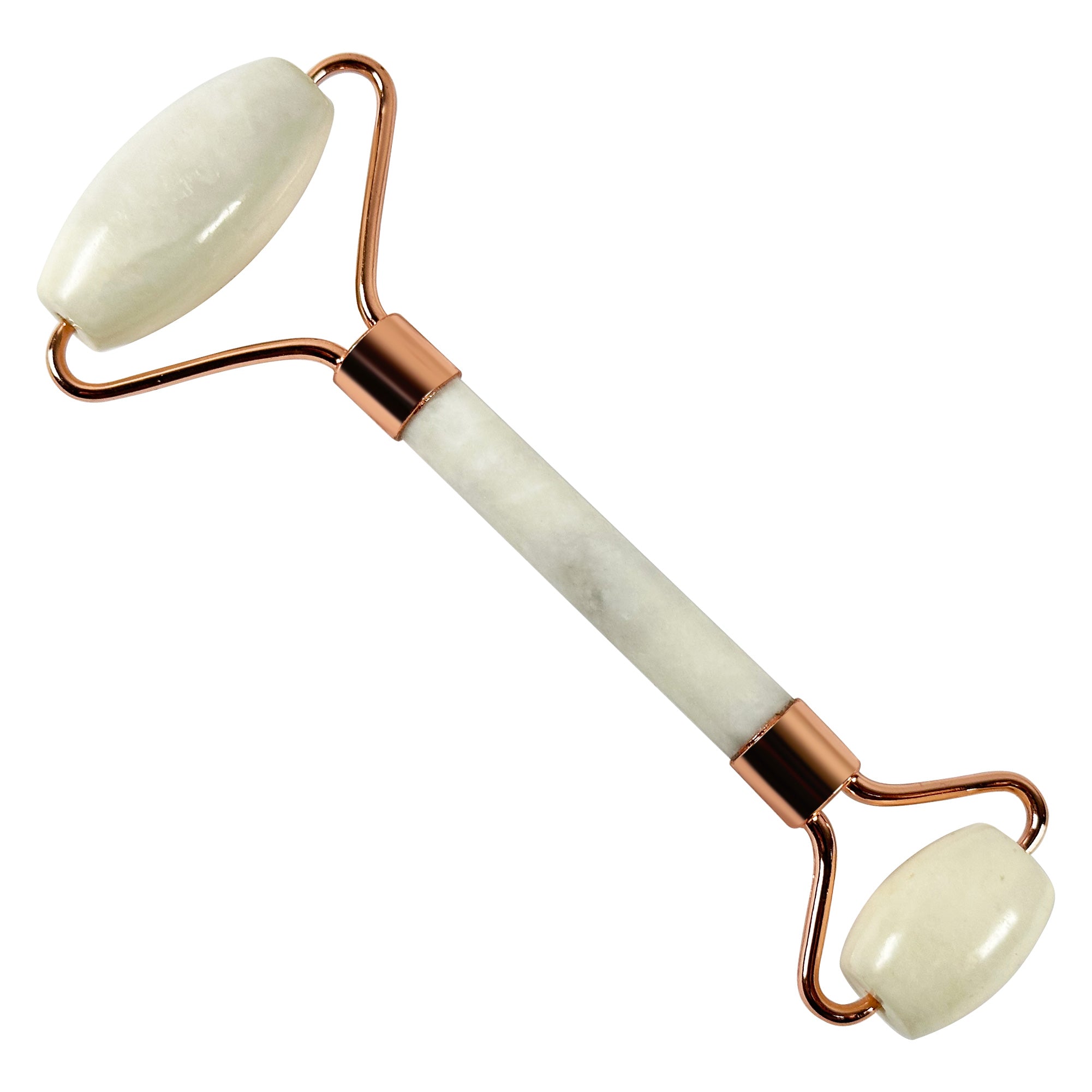 White Jade Face Roller Massage Tool - Natural Jade Stone Facial Roller for Skin Tightening & Lymphatic Drainage - RSH254 (White Jade) - Perfect for Skincare Routine & Relaxation at Home