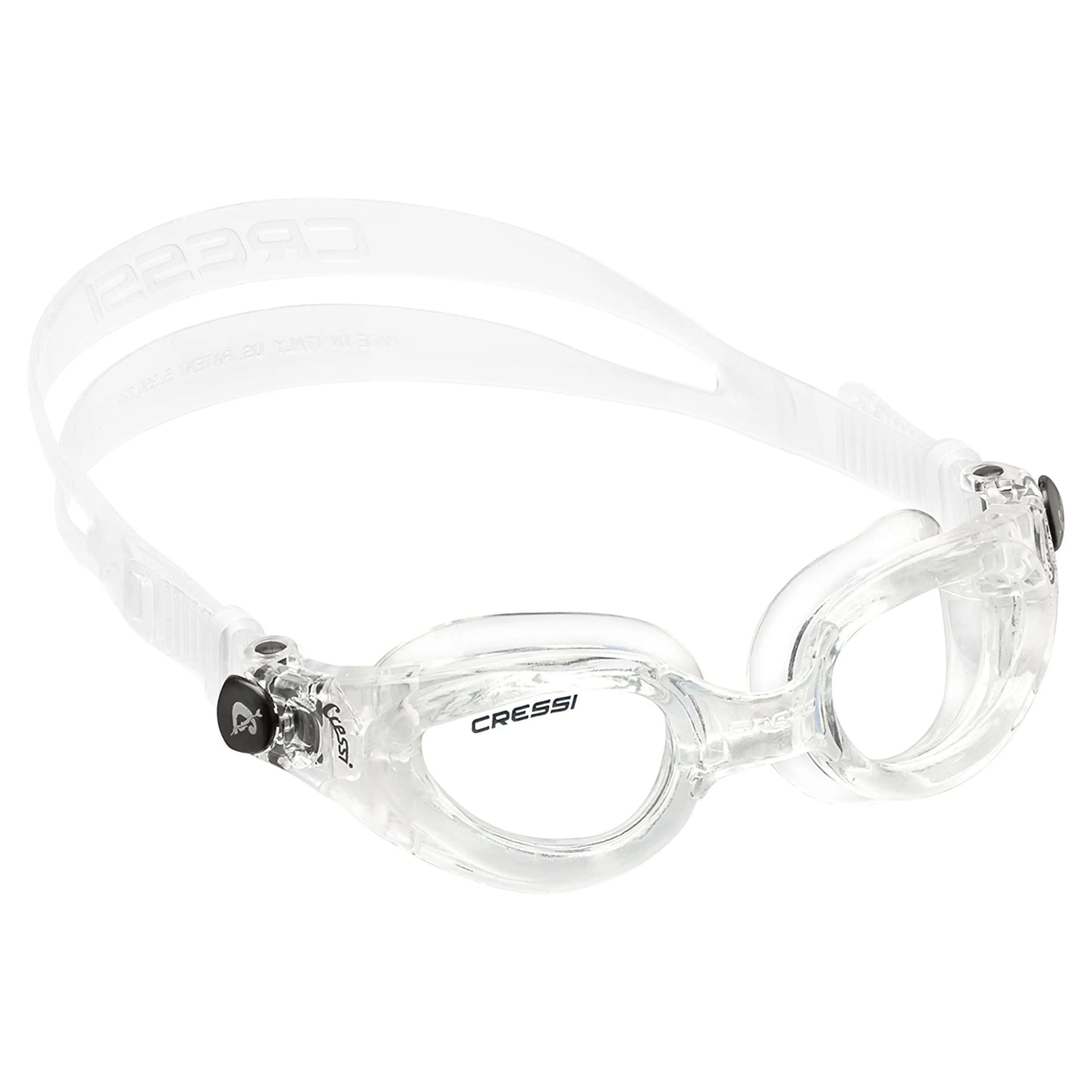 ROCKS Cressi Kids Swim Goggles for Children Ages 7-15 | Anti-Fog UV Protection Swimming Goggles for Pool, Beach & Water Activities