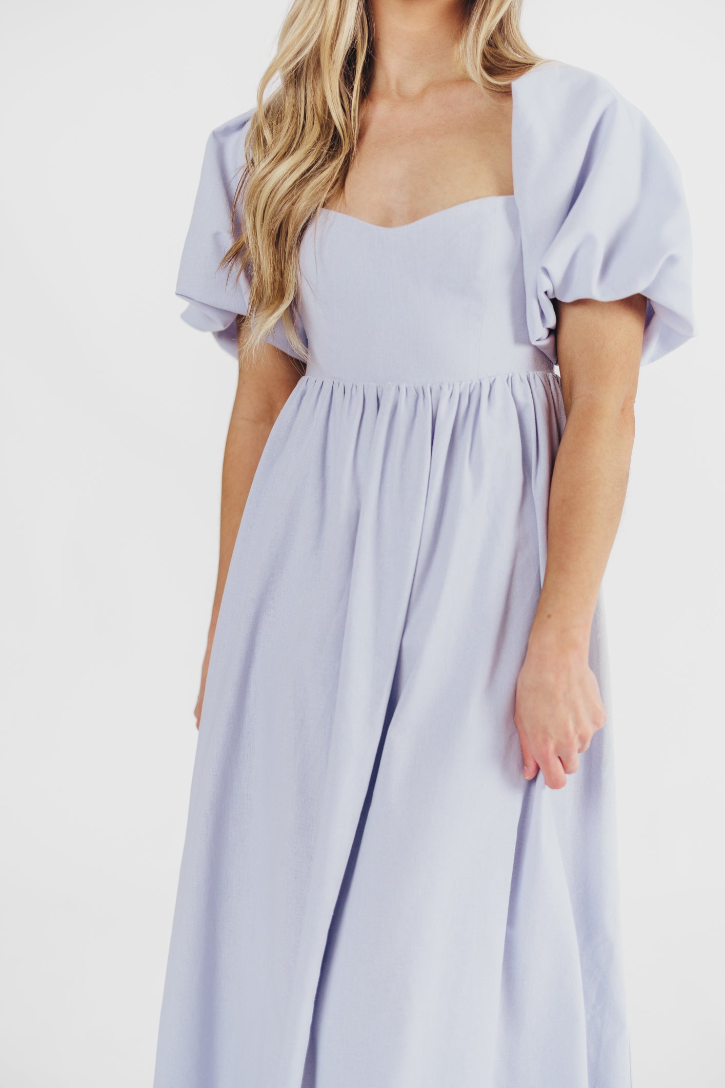 Stylish Hamilton Midi Dress in Light Blue - Bump Friendly Maternity Dress with Inclusive Sizing (S-2XL) | Perfect for Pregnancy, Office Wear & Special Occasions