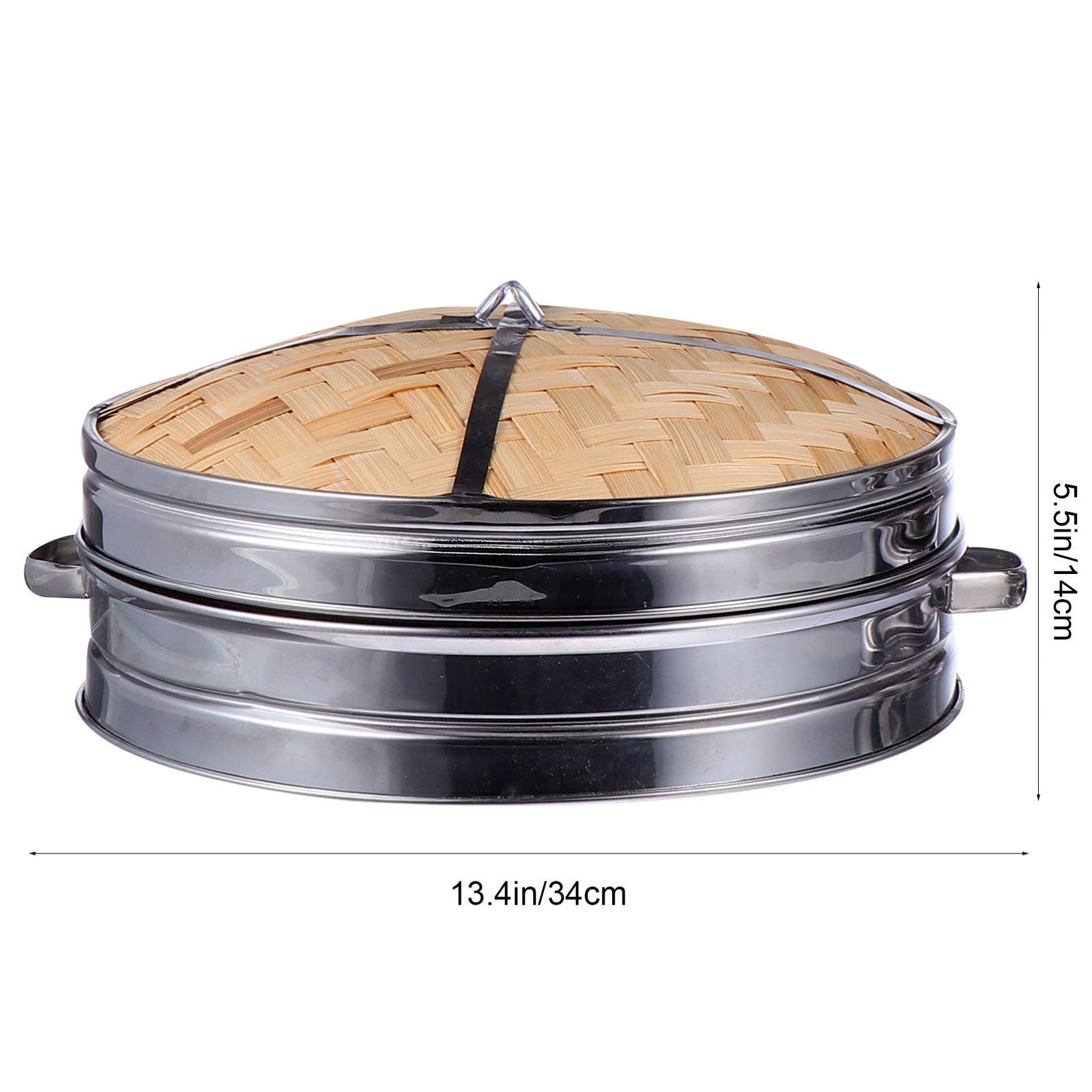 Hemoton Steamer Basket with Lid - Kitchen Gadget for Healthy Cooking