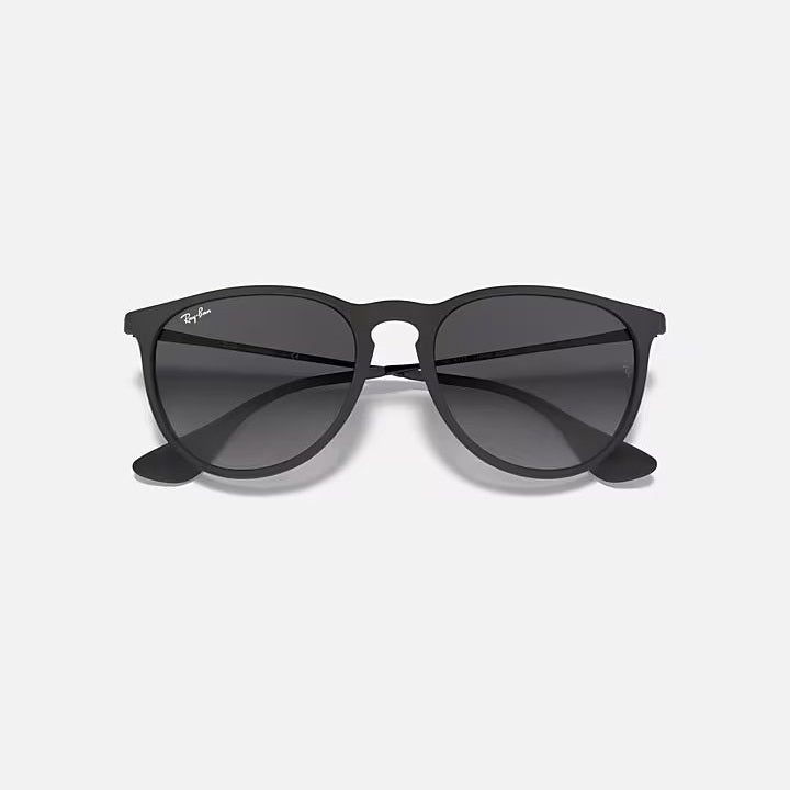 Ray Ban Erika Sunglasses - Classic Rubber Black Frame for Men & Women - Perfect for Outdoor Activities, Driving, and Fashion Accessories